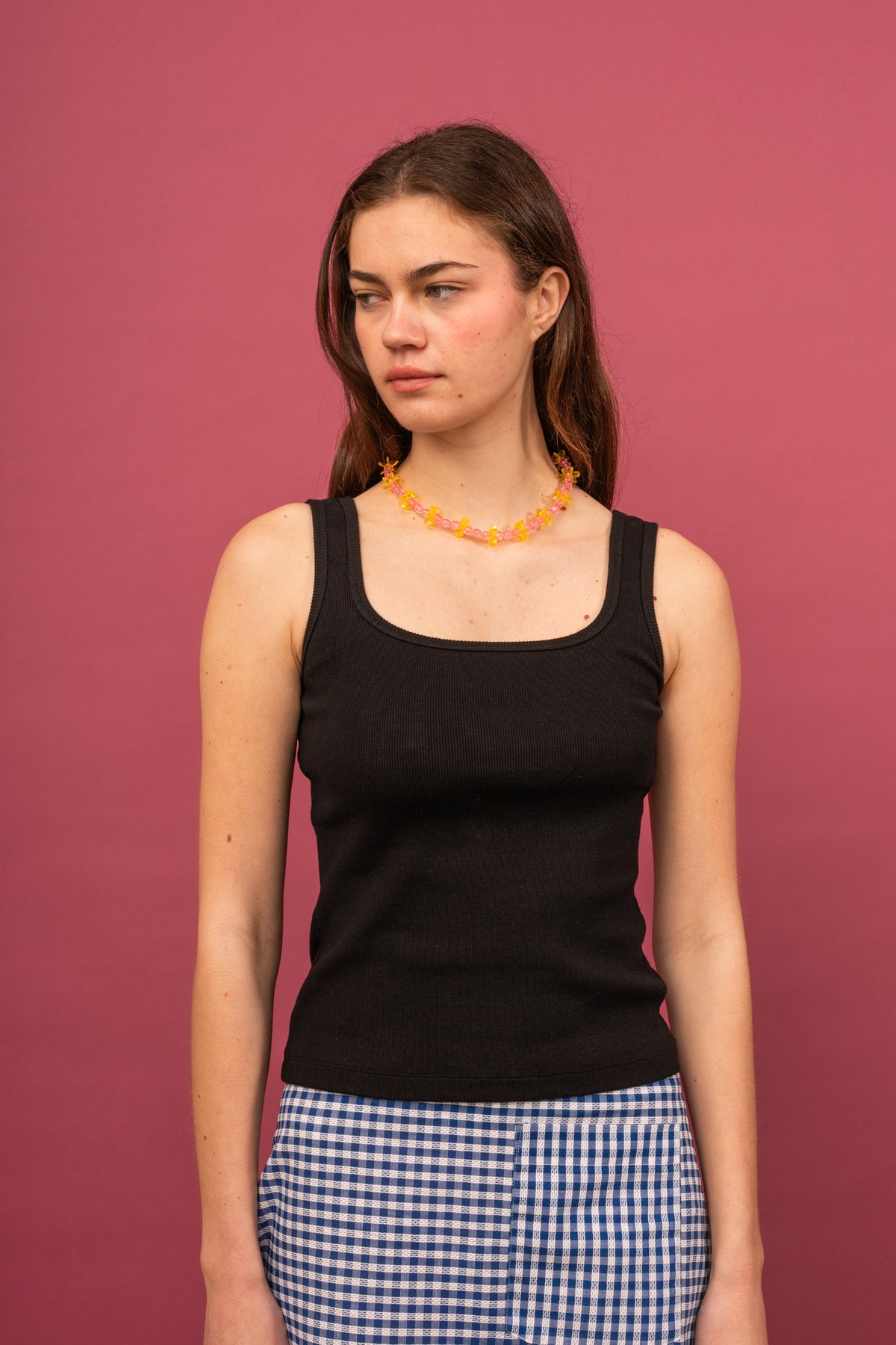 Penny Sage Leta Singlet // Black