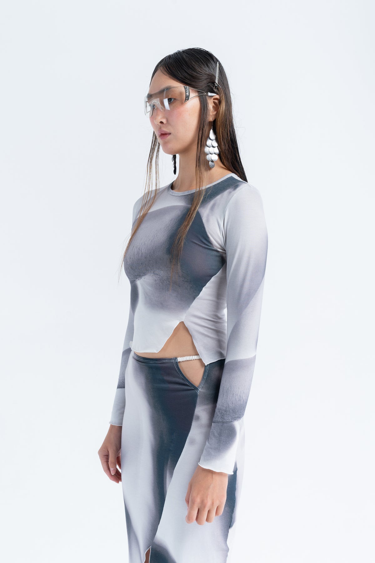 Arthur Long Sleeve Split Top // Entangled