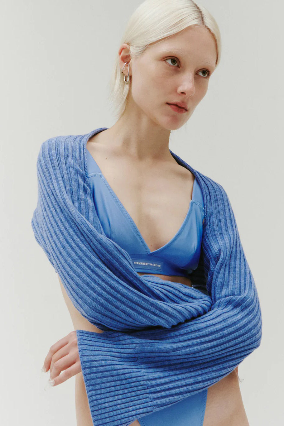 PV Echo Knitted Shrug // Pure Blue