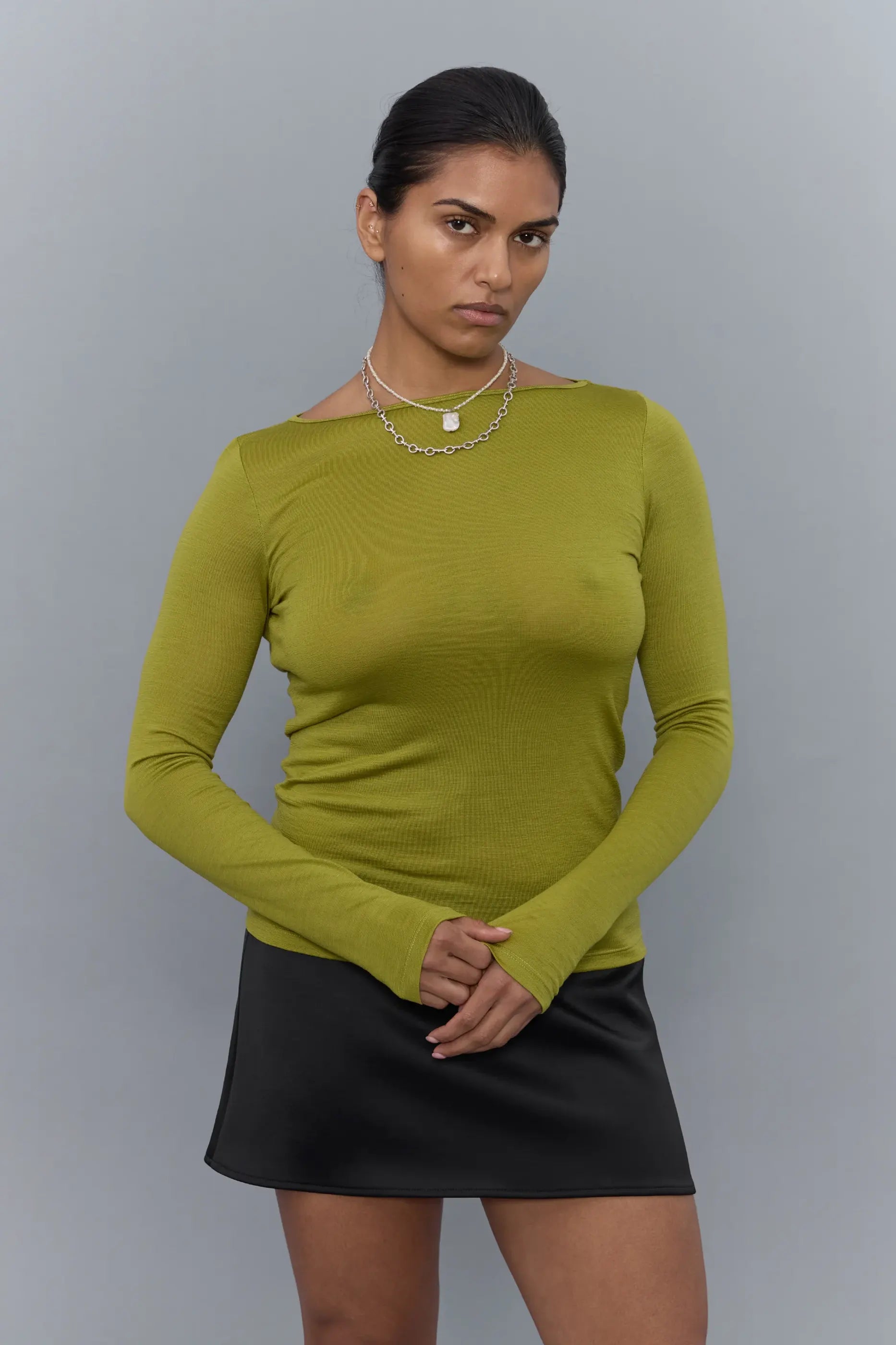 PV Connection Wool Top // Algae
