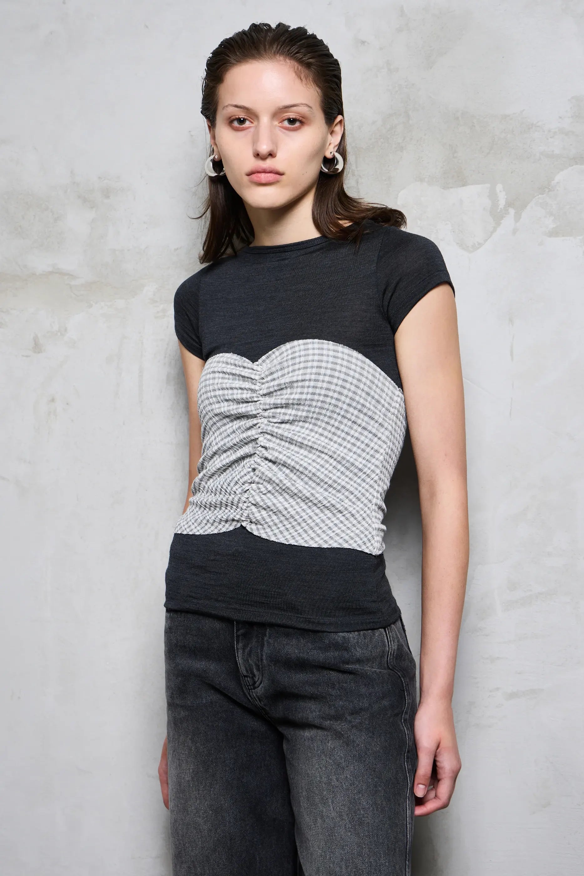 PV Connection Wool Baby Tee // Cinder