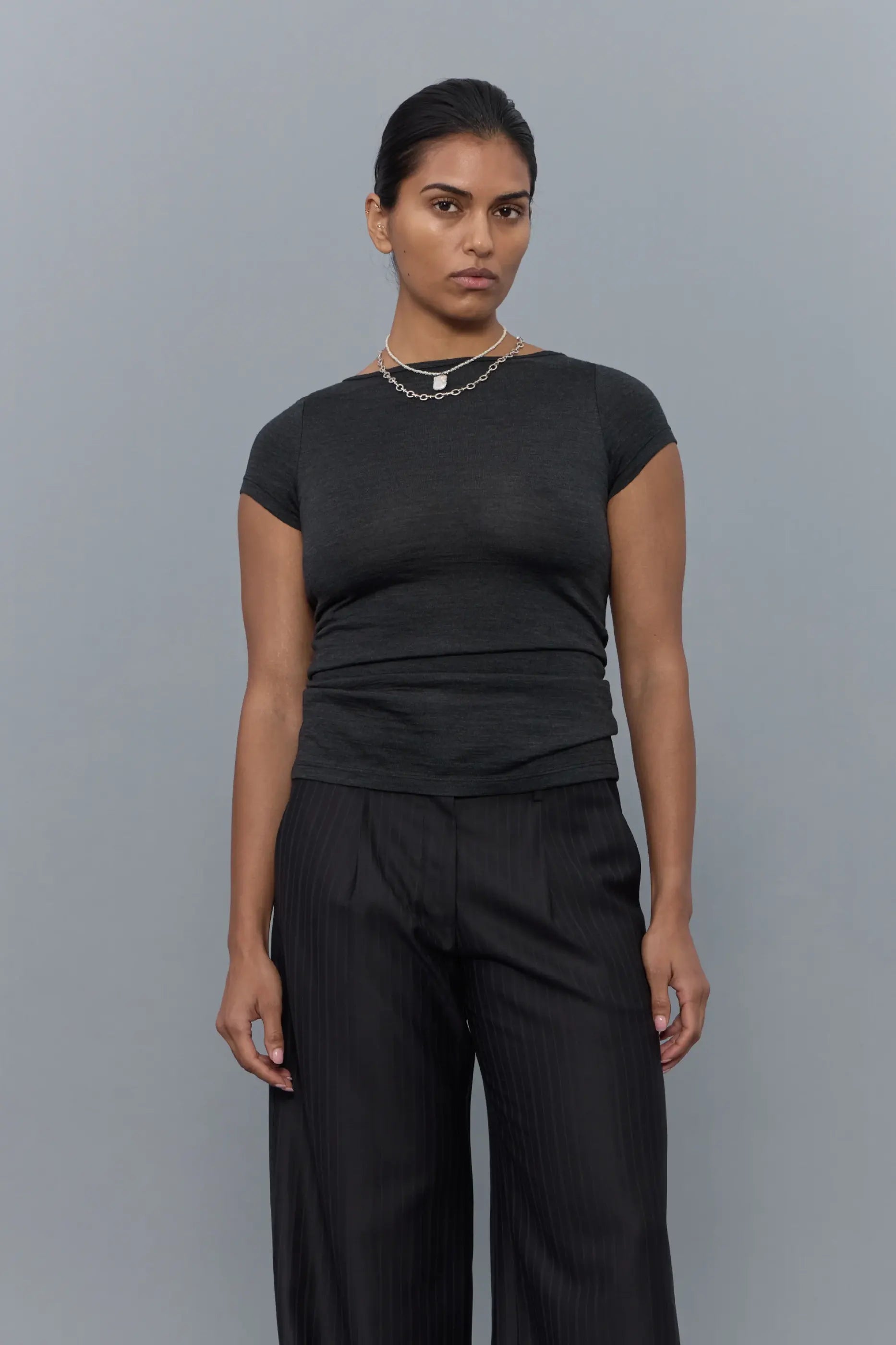 PV Connection Wool Baby Tee // Cinder