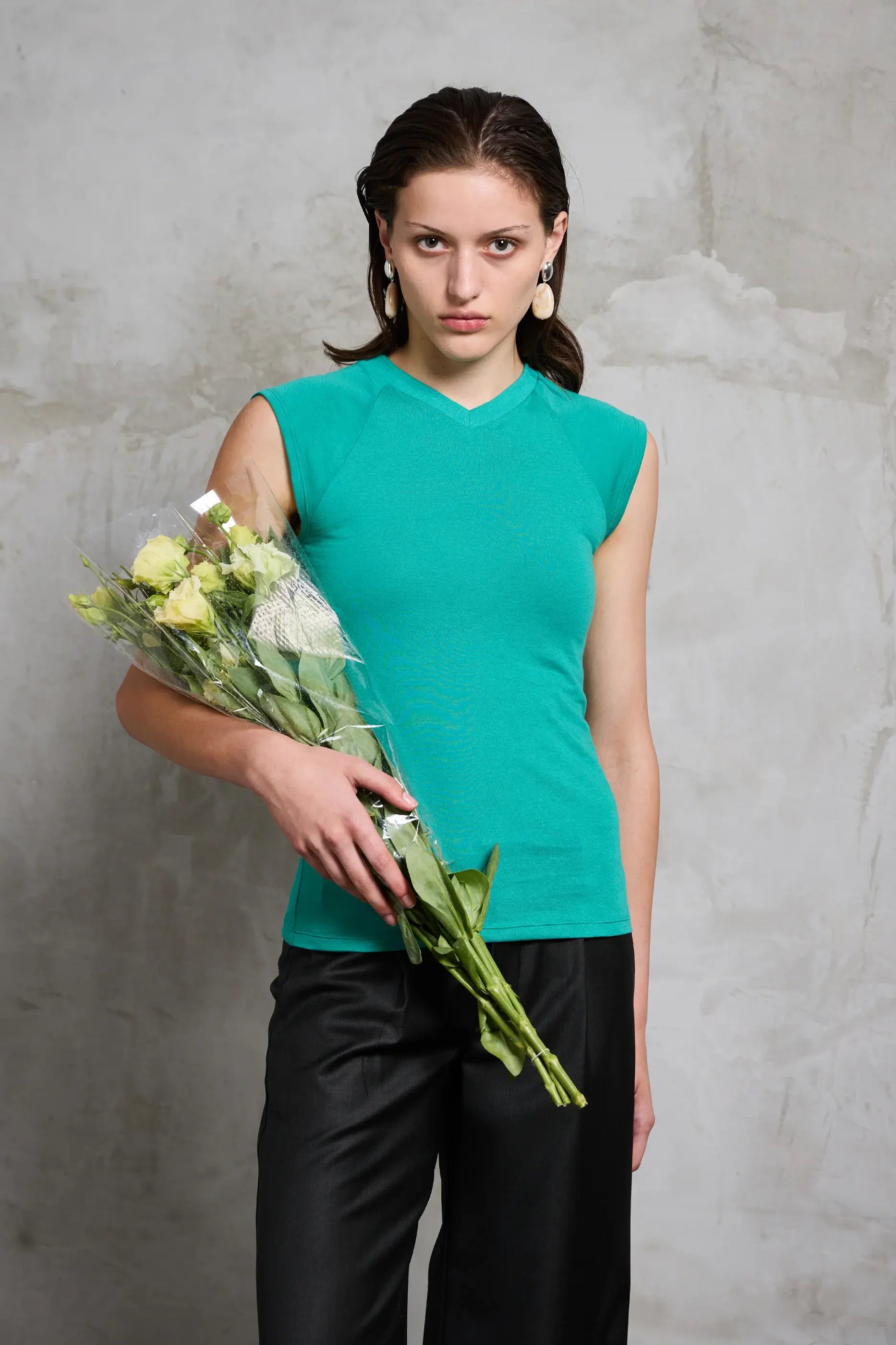 PV Beam V-Neck Tee // Lagoon