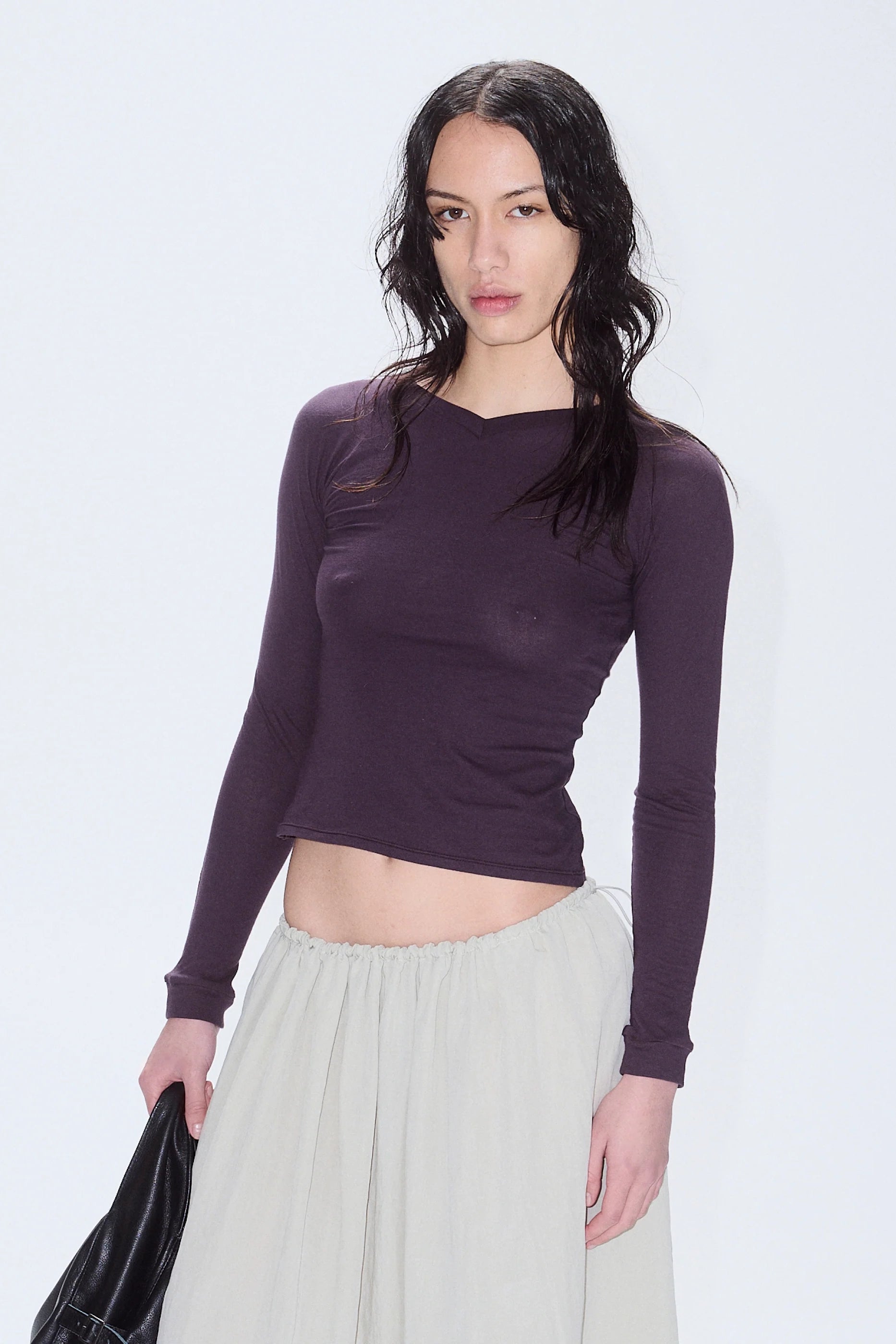 PV Beam V-Neck Top // Purple