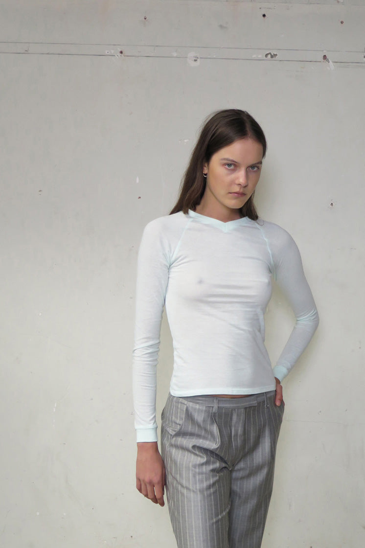 PV Beam V-Neck Top // Ice
