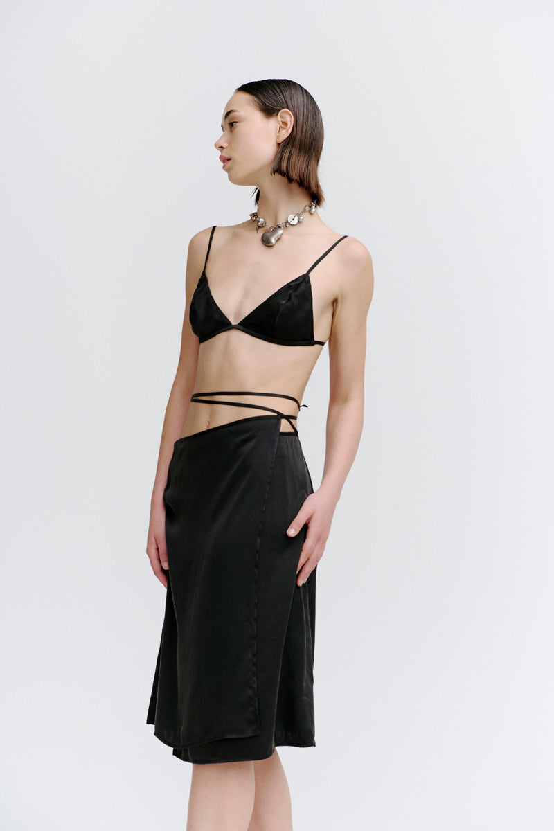 PV Axis Wrap Skirt // Black
