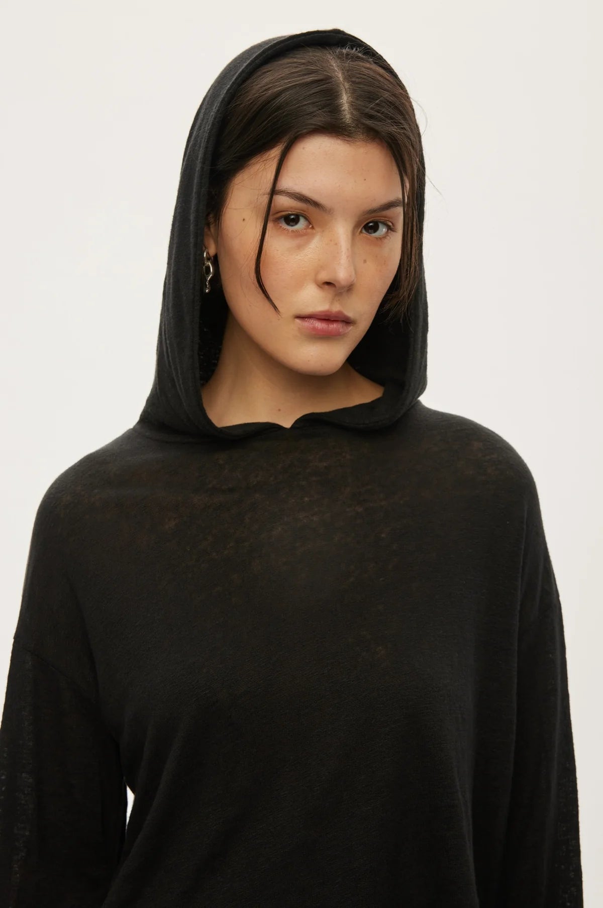 Oval Square Palma Hood L/S Tee // Black
