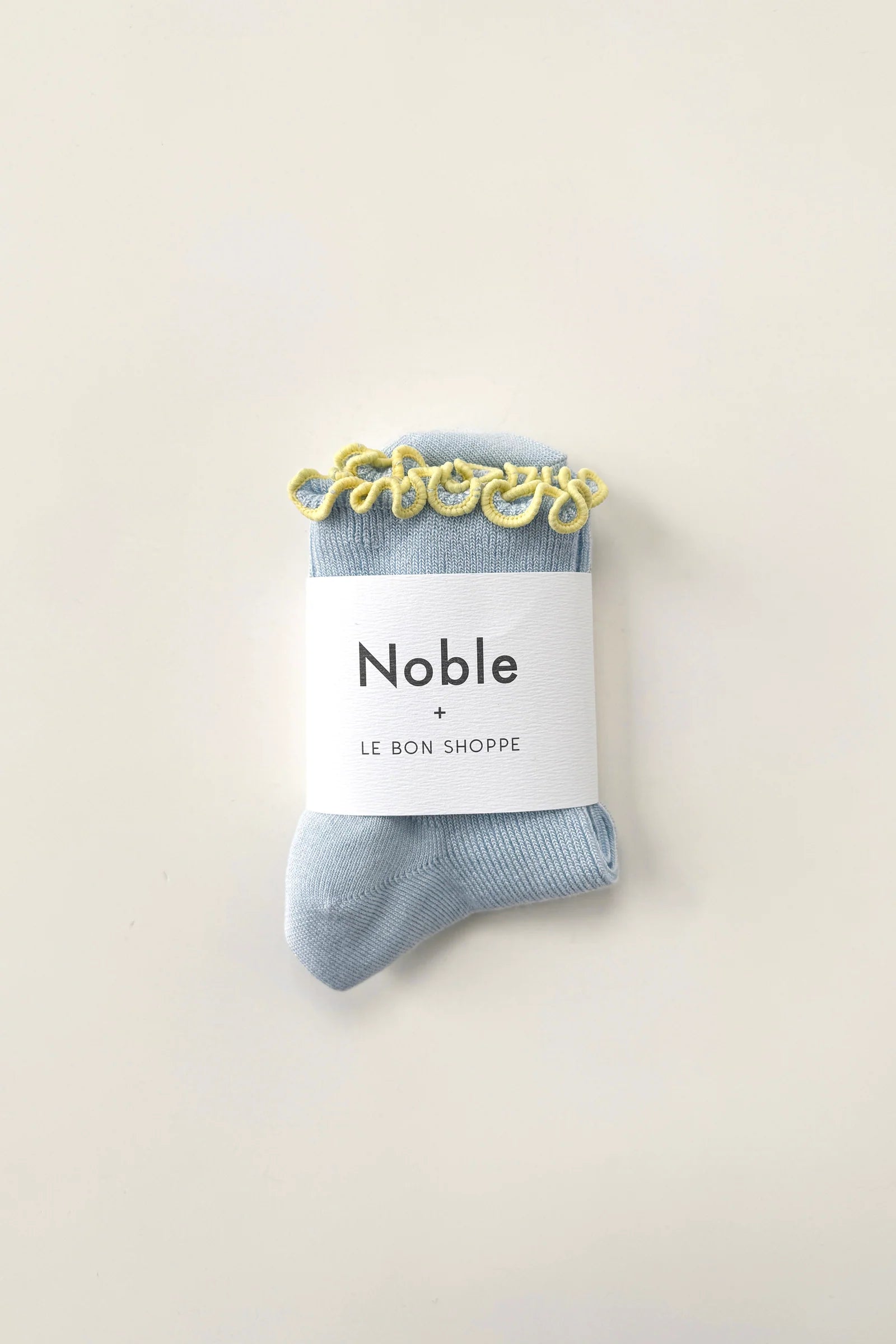 Le Bon Shoppe The Petite Ruffled Modal Socks // Baby Blue, Yellow