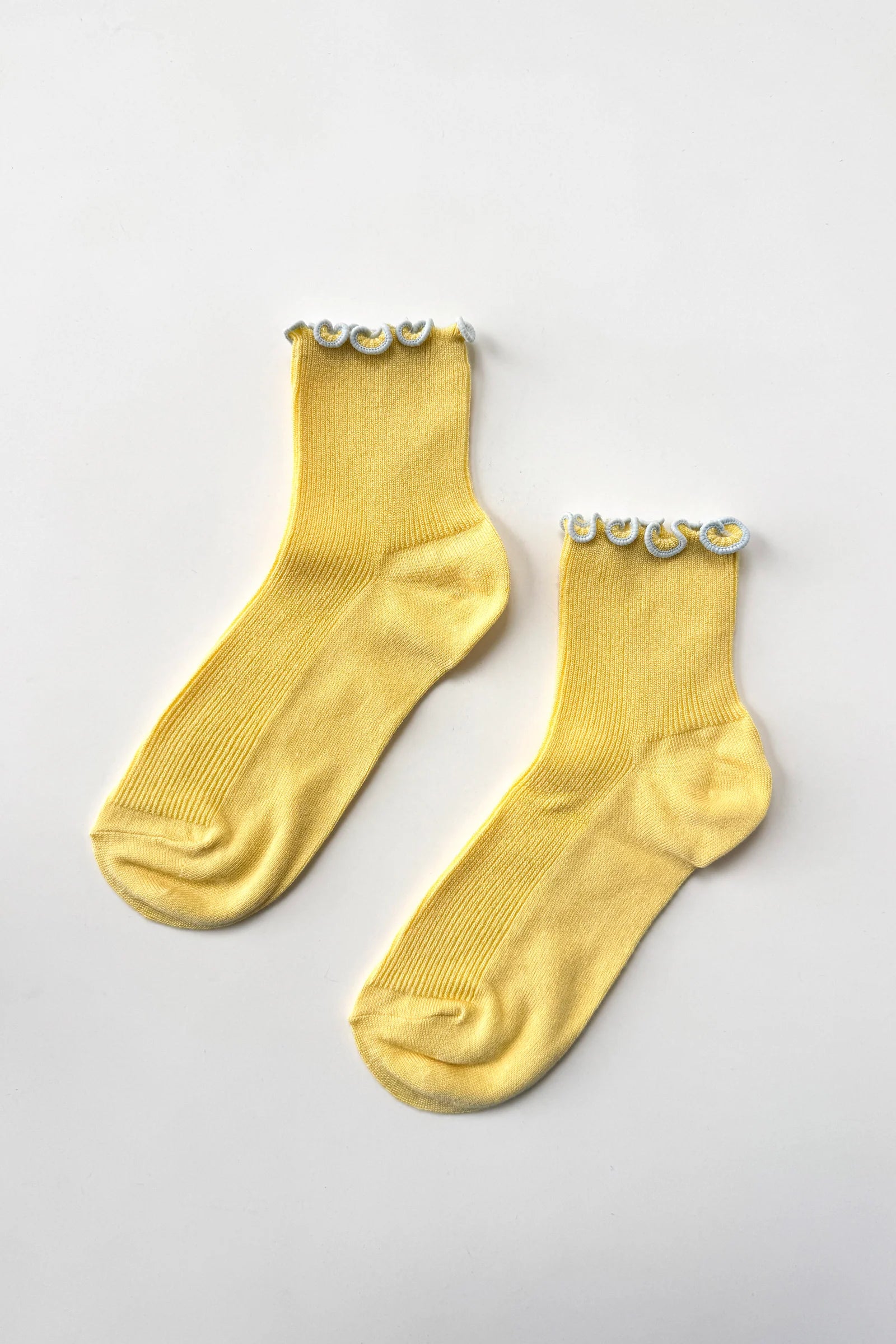 Le Bon Shoppe The Petite Ruffled Modal Socks //Butter,  Baby Blue