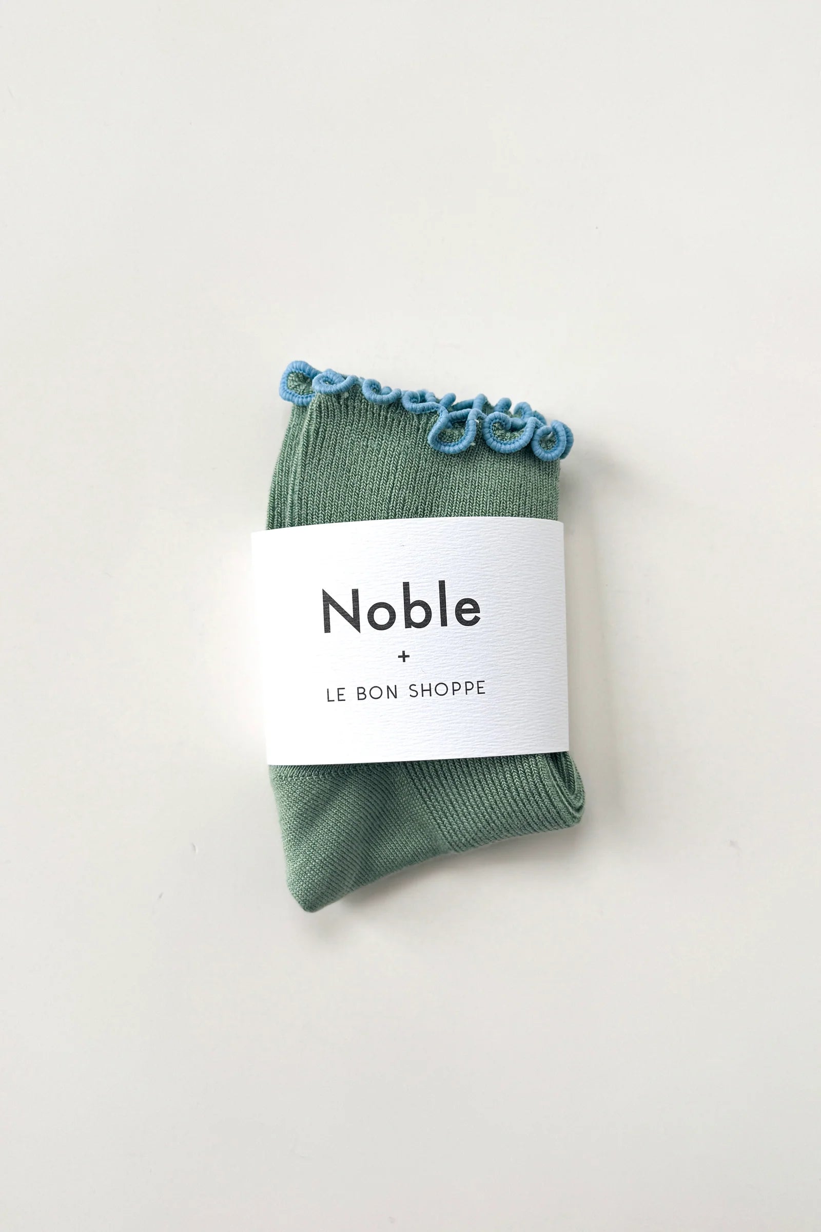 Le Bon Shoppe The Petite Ruffled Modal Socks // Sea glass, Powder Blue