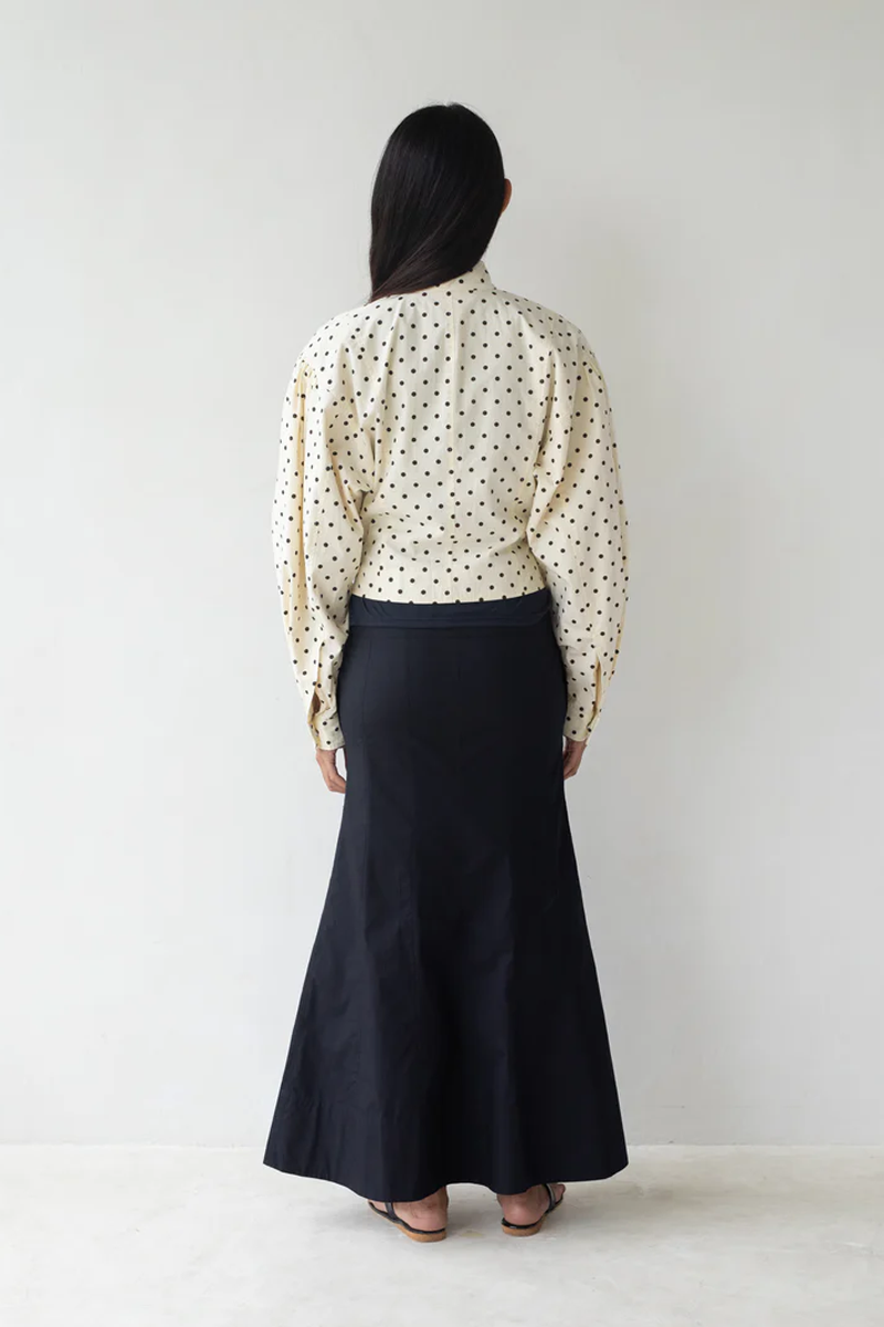 Belle Anna Globo Jacket // White Polka
