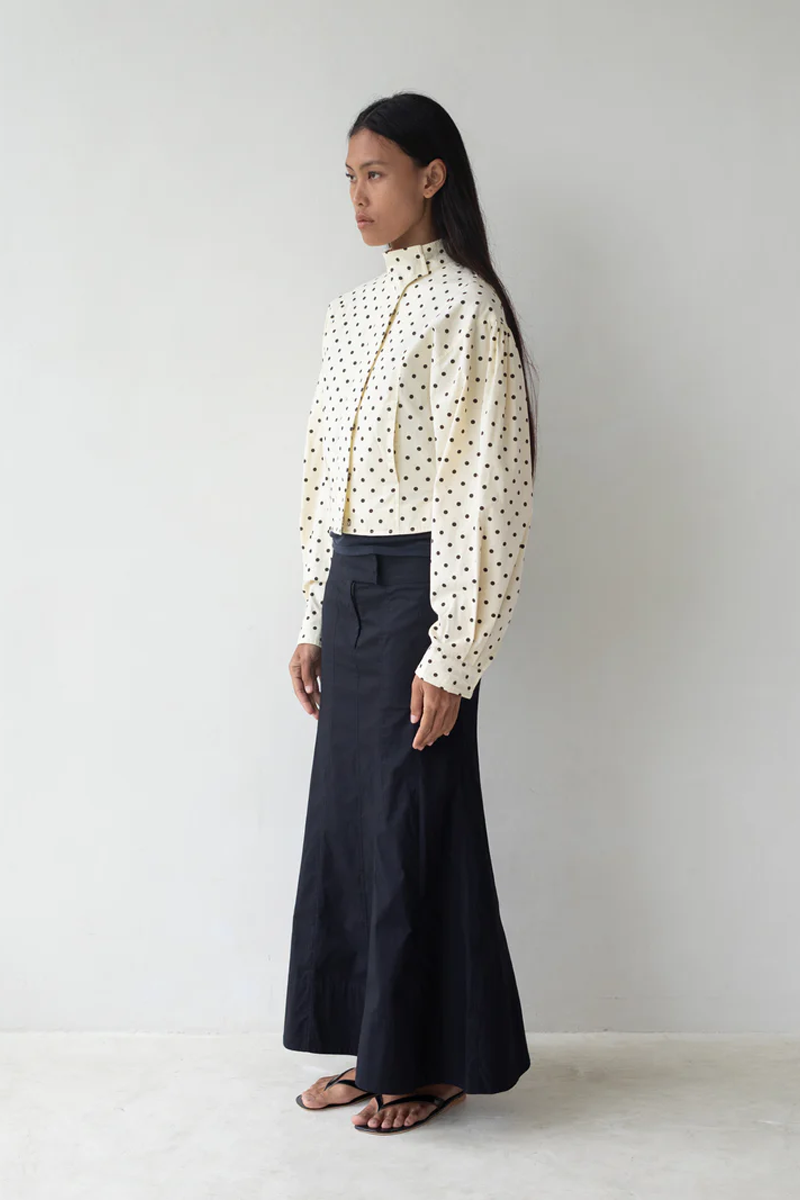 Belle Anna Globo Jacket // White Polka