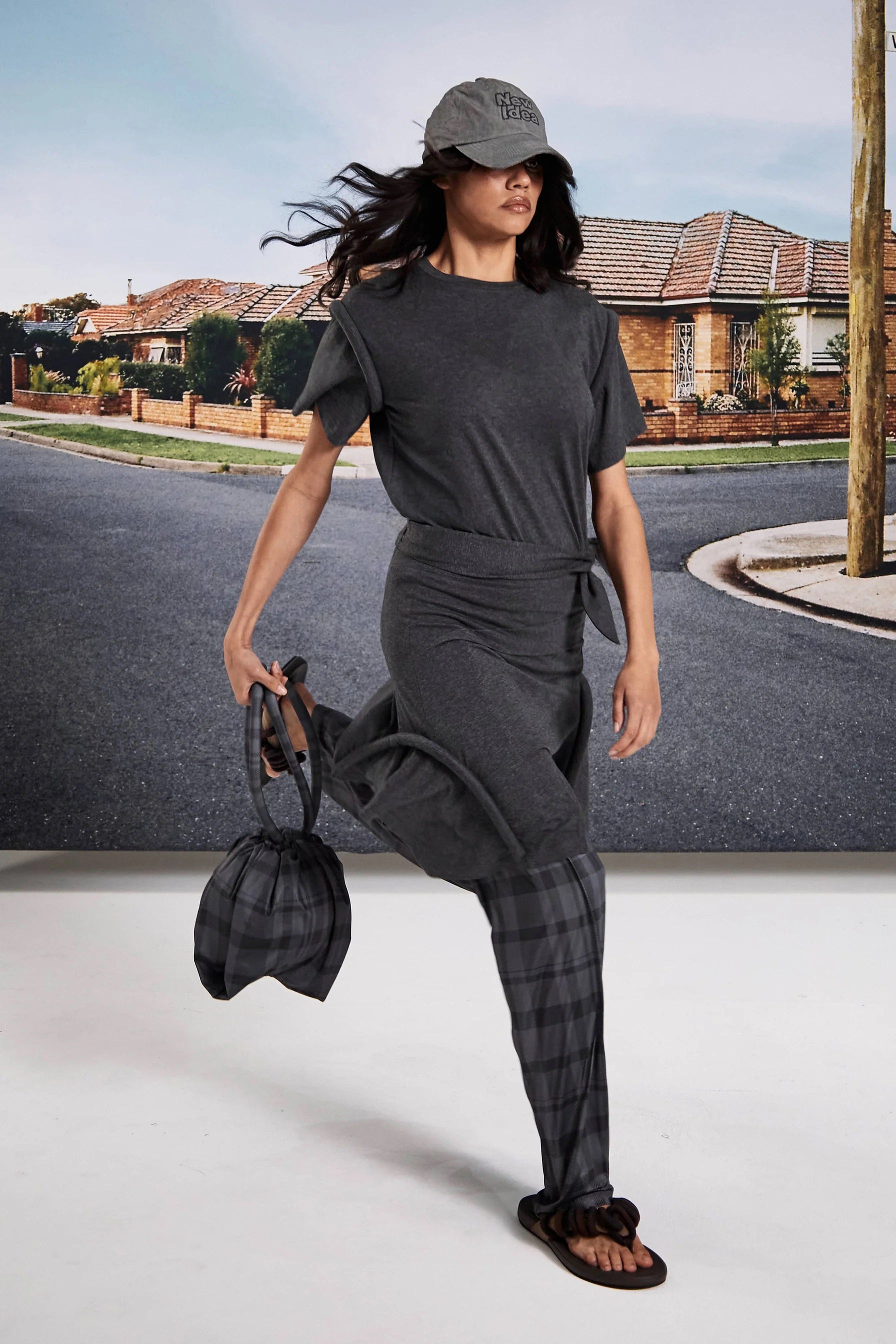 Verner Puff Tee // Charcoal Marle