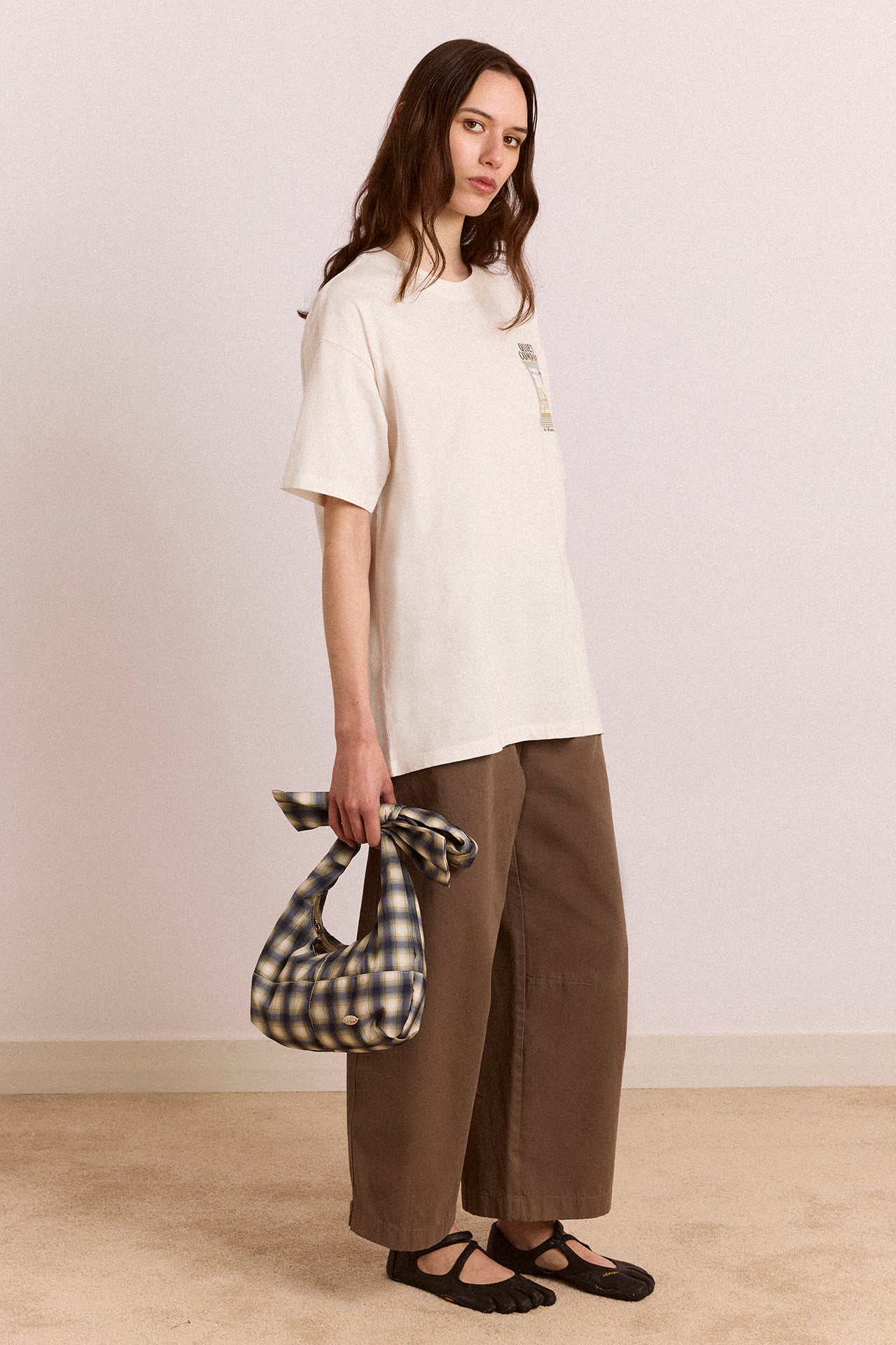 Damson Madder Quiet Company Tee // Ecru