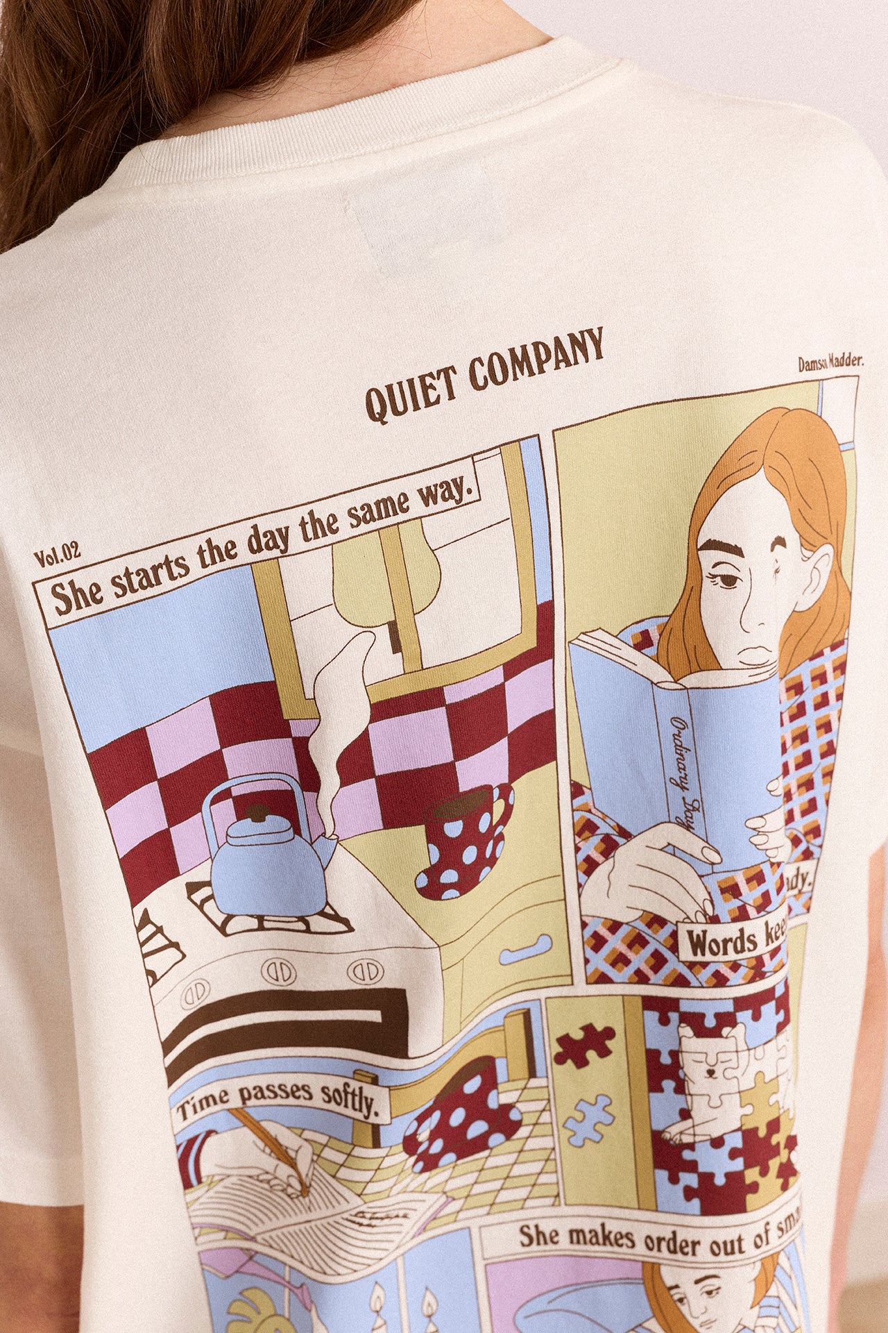 Damson Madder Quiet Company Tee // Ecru