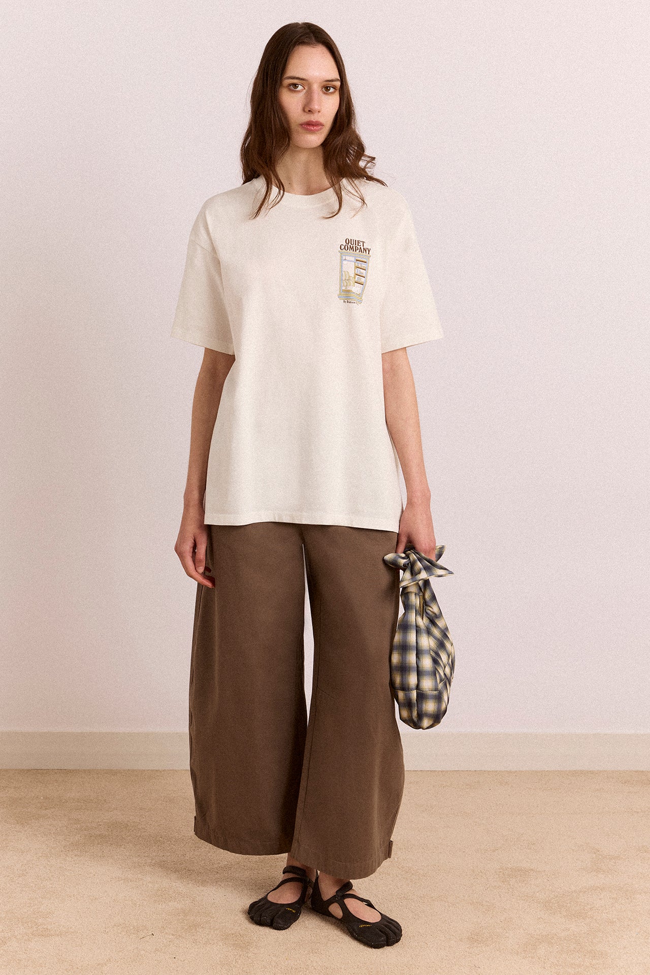 Damson Madder Quiet Company Tee // Ecru