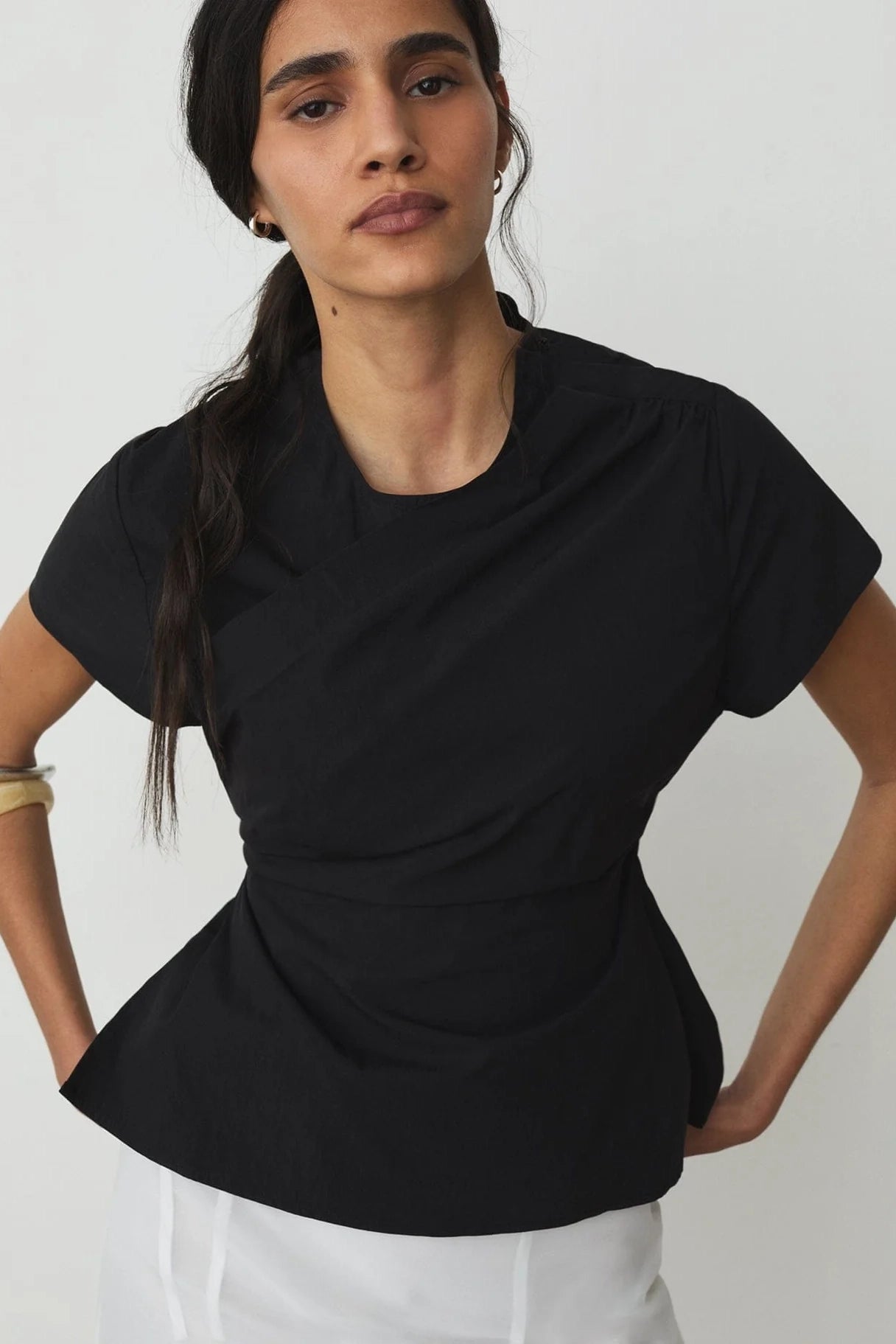 Laagam Raven Assymetrical Blouse // Black