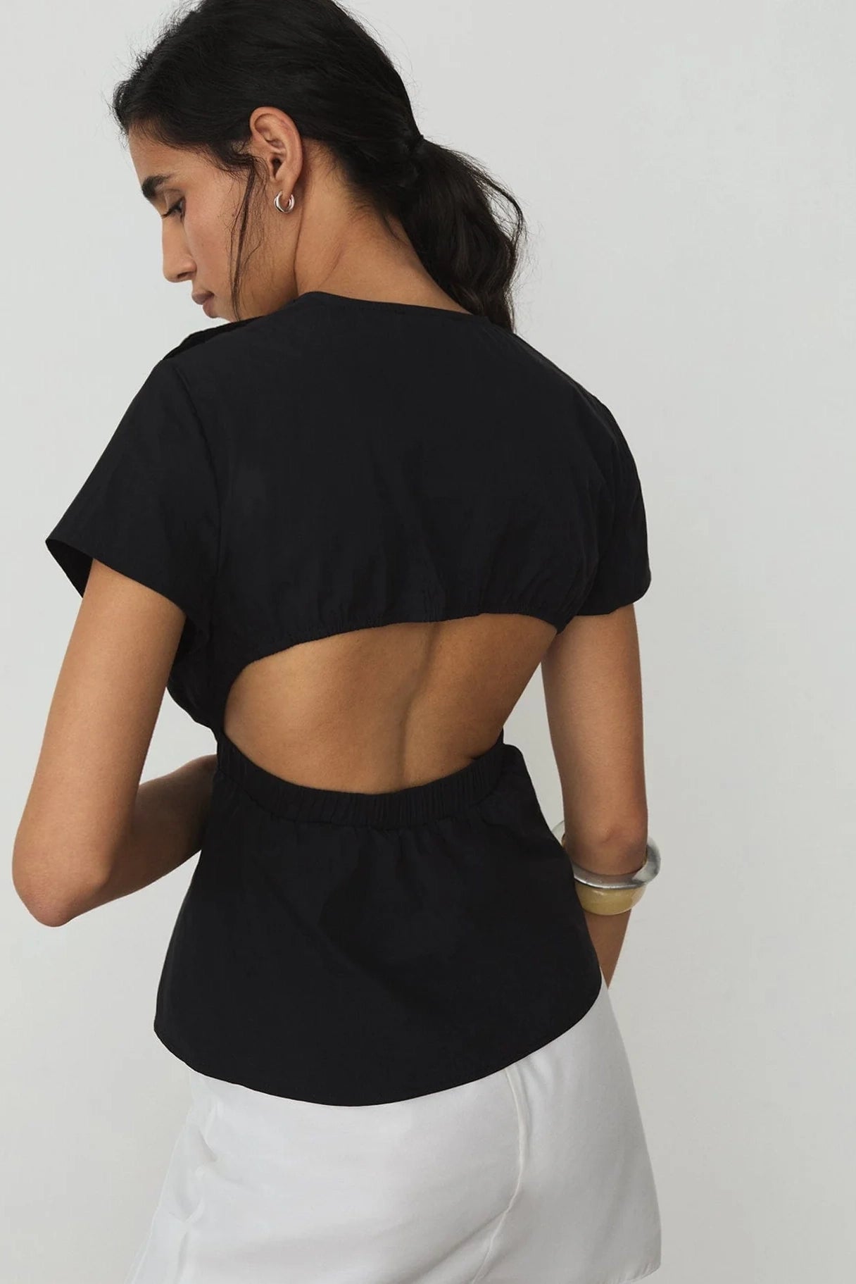 Laagam Raven Assymetrical Blouse // Black