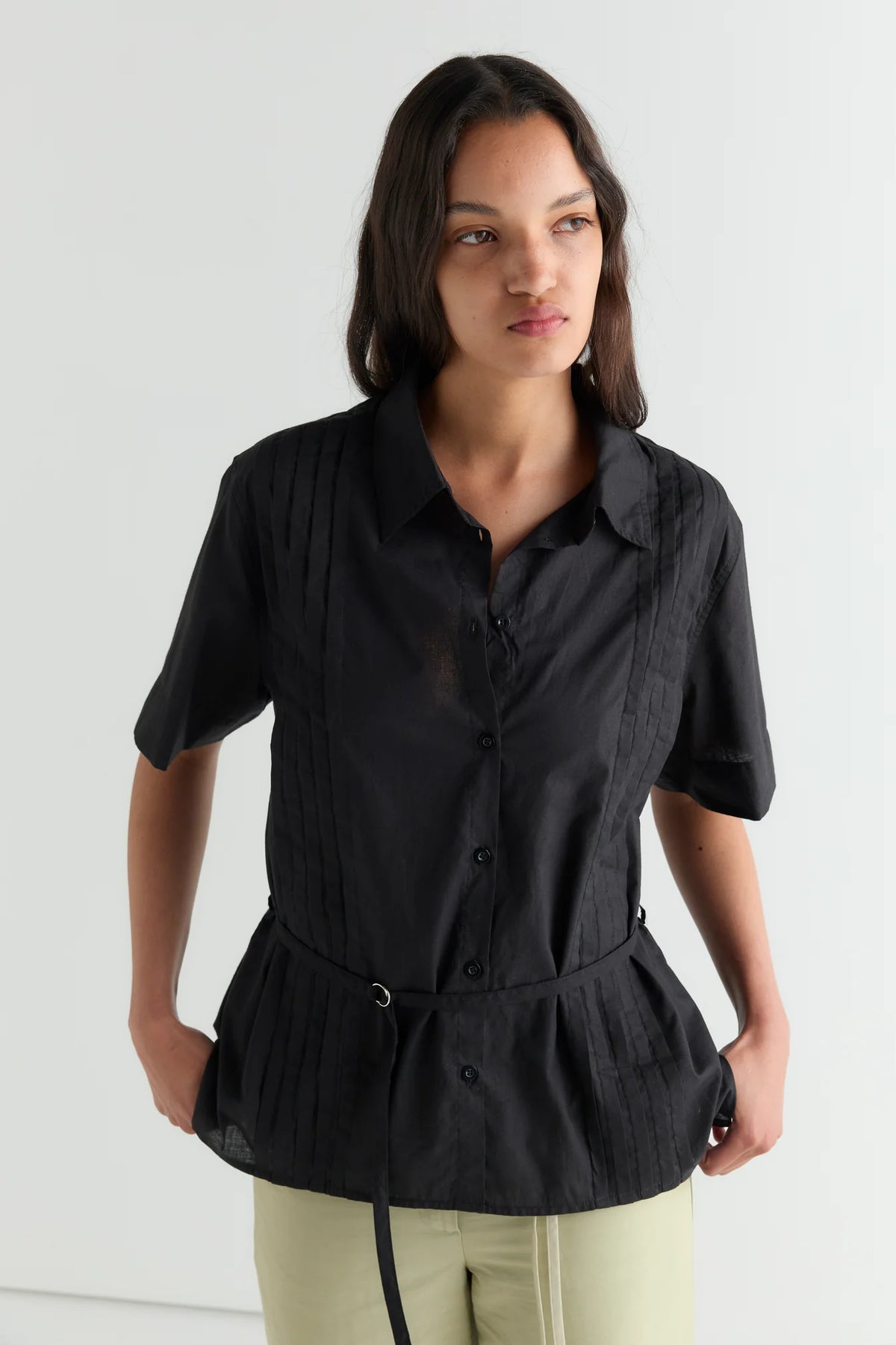 Deiji Studios Linear Shirt // Black