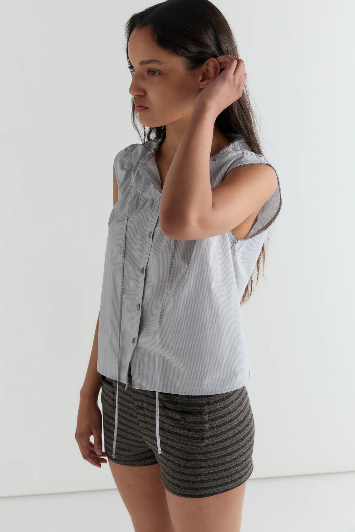 Deiji Studios Sleeveless Blouse // Dream Stripe