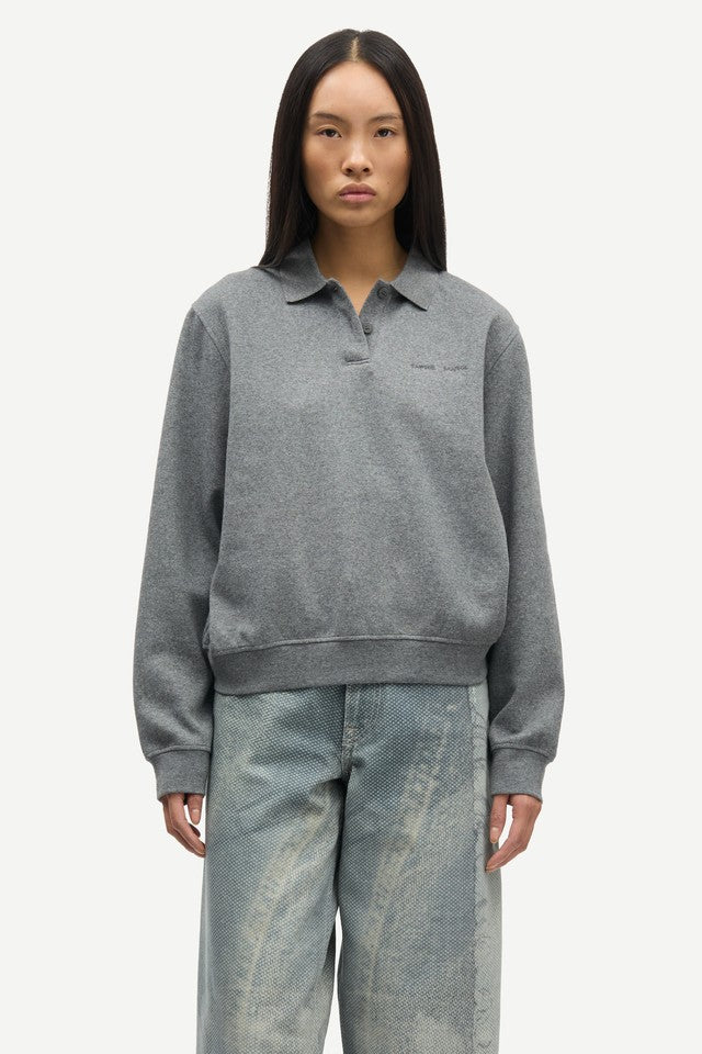 Samsøe Samsøe Sadory LS Polo // Mid Grey
