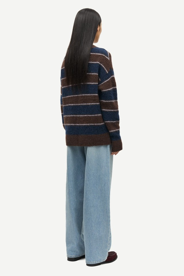 Samsøe Samsøe Sajeanne Sweater // Black Coffee Stripe
