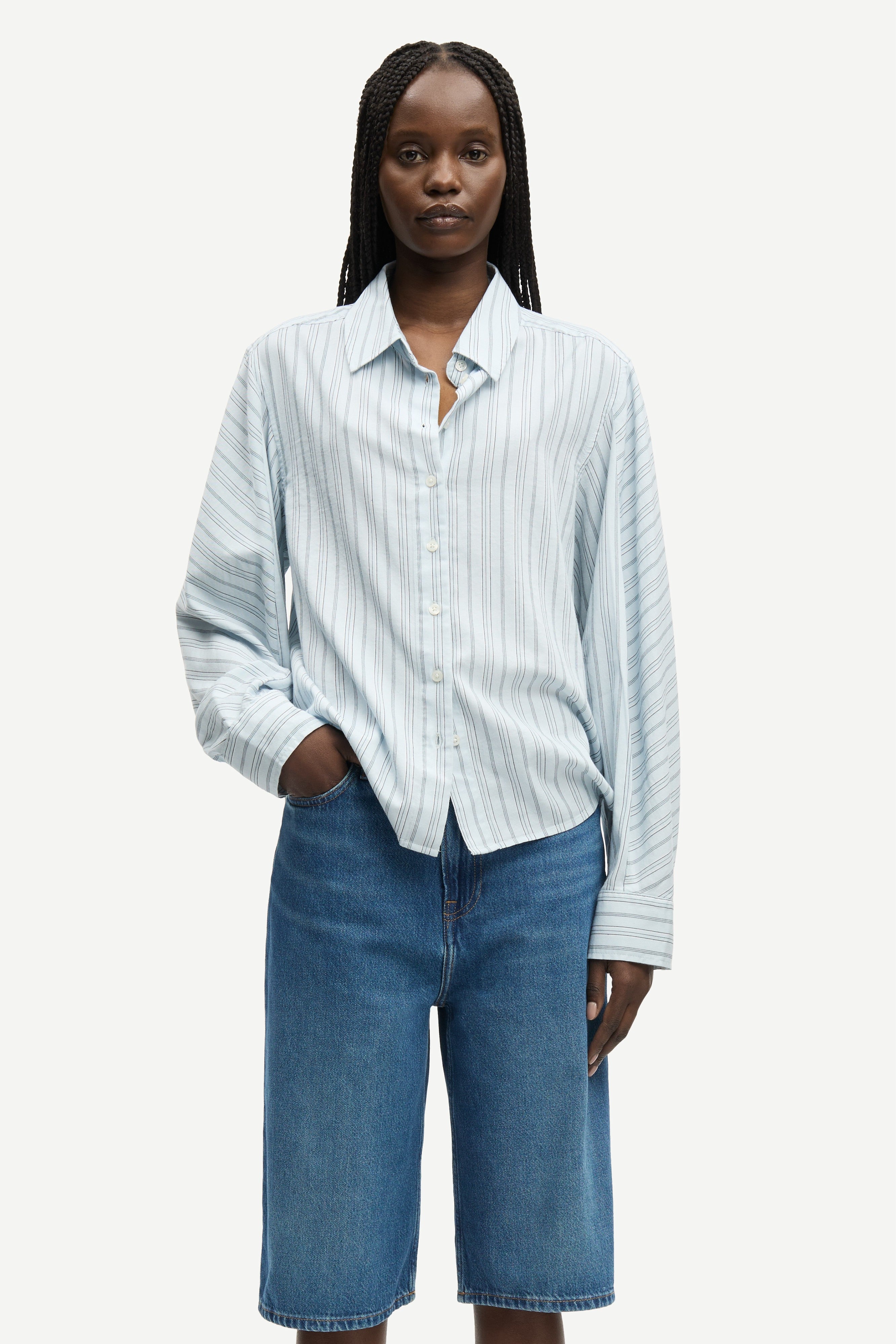 Samsøe Samsøe Sania Shirt // Skywriting Stripe