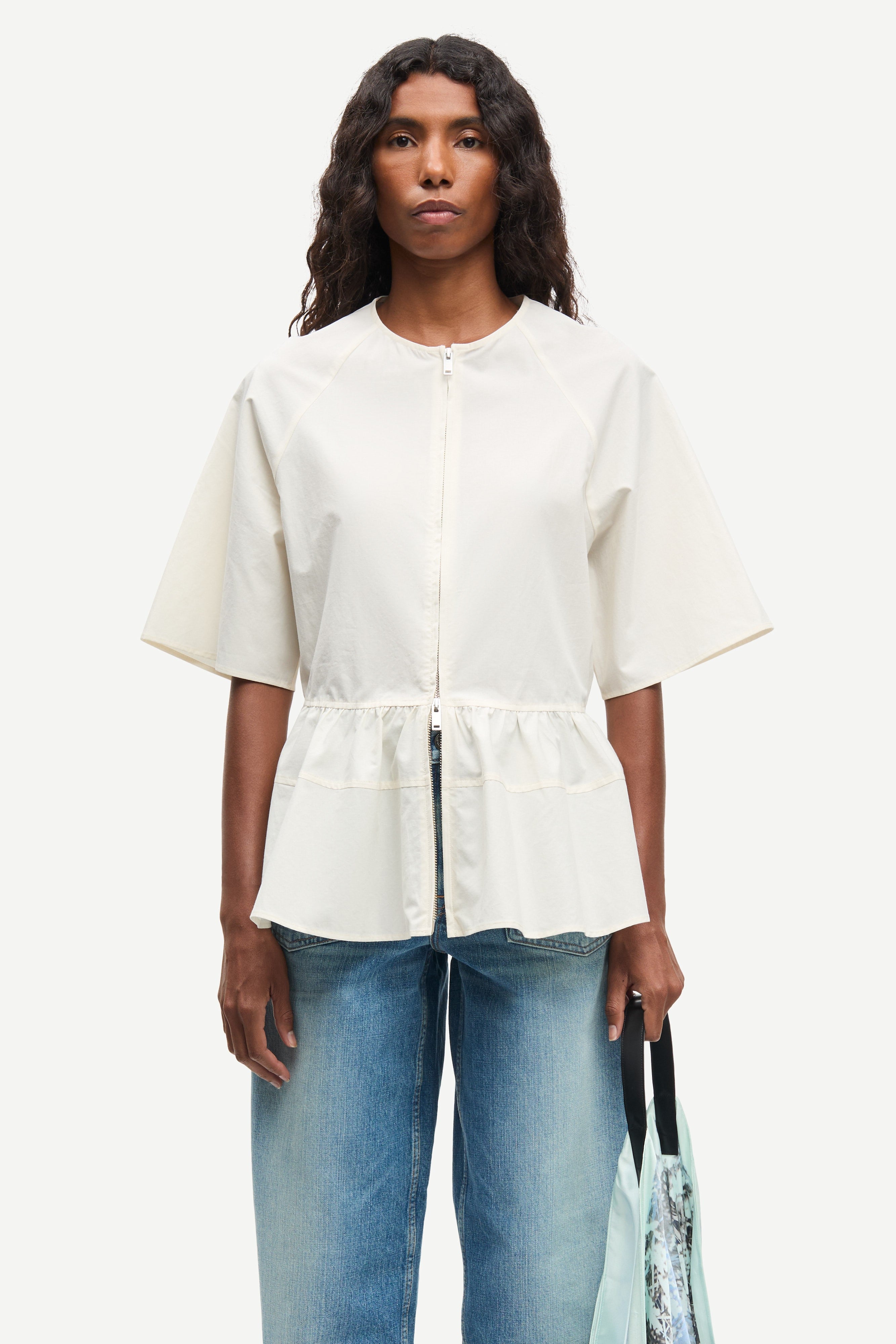 Samsøe Samsøe Satoman S/S Top // Egret