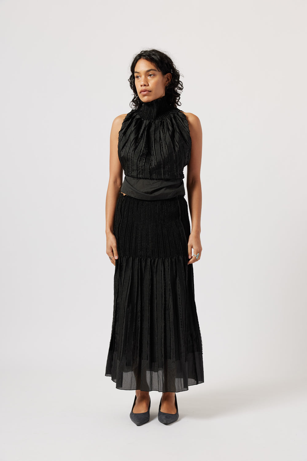 Paloma Wool Long Lupe Skirt // Black