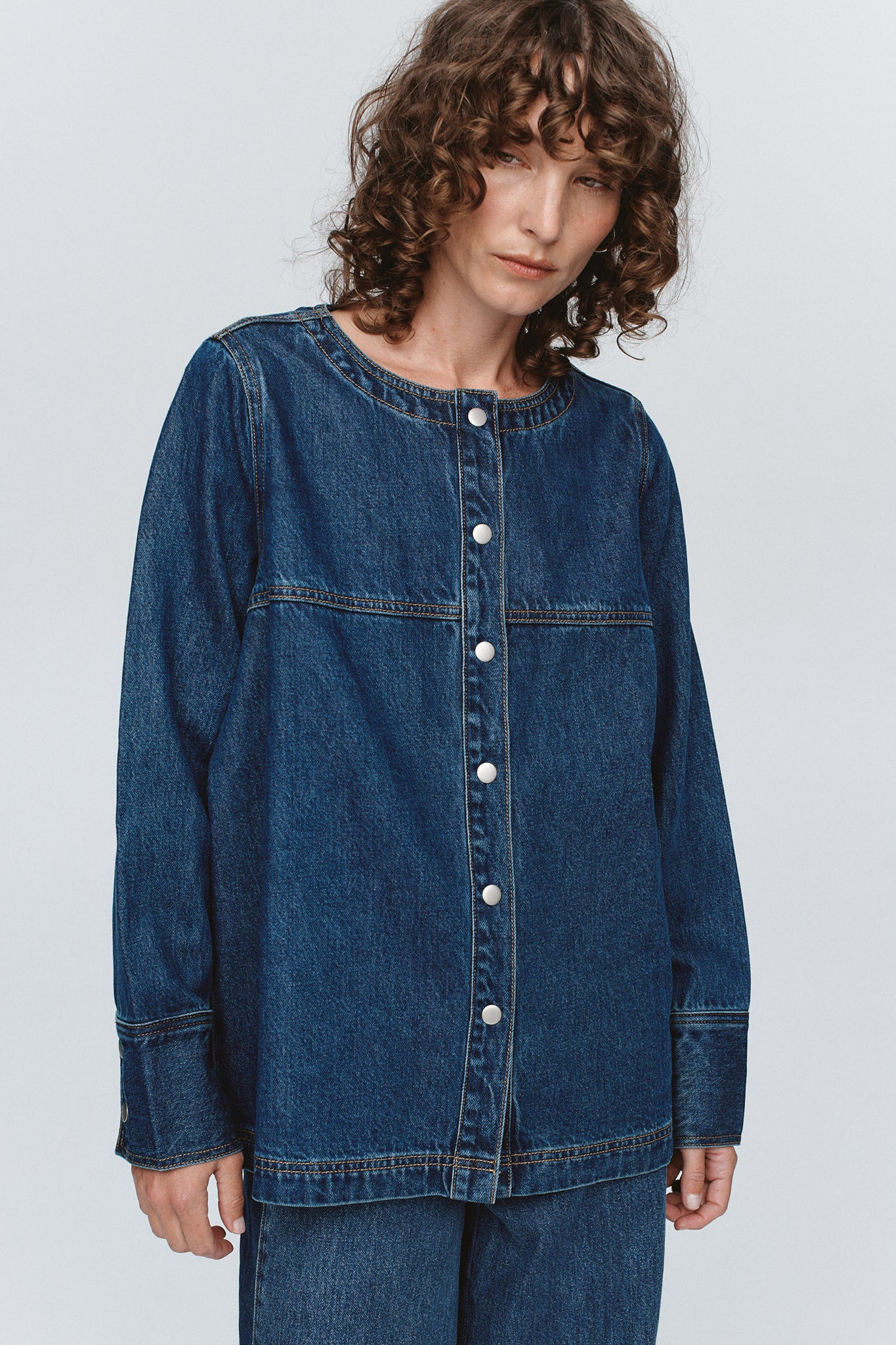 Marle Seam Shirt // Washed Indigo