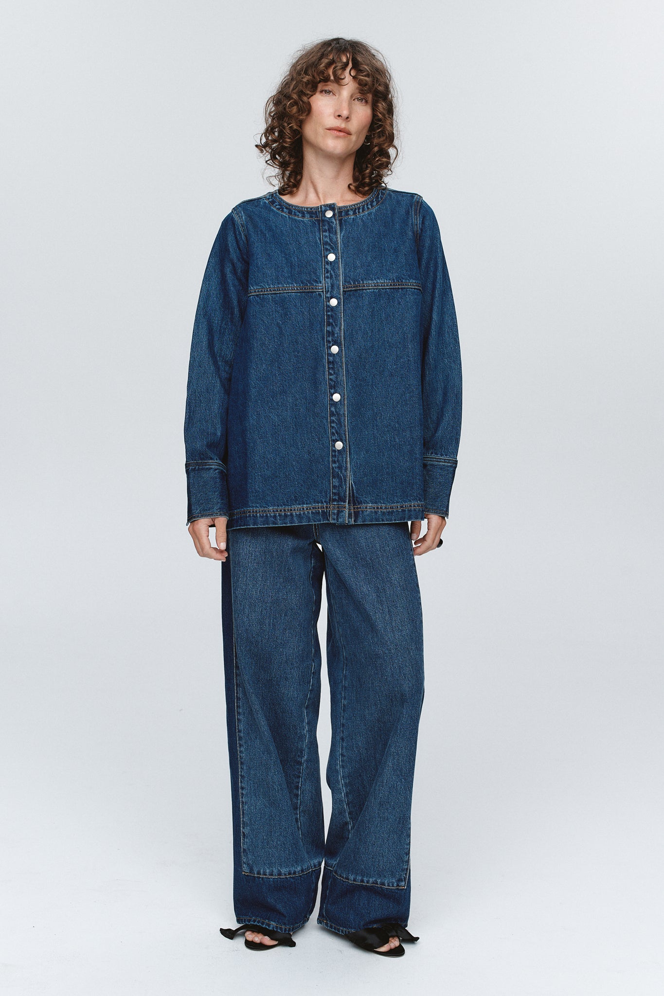 Marle Seam Shirt // Washed Indigo