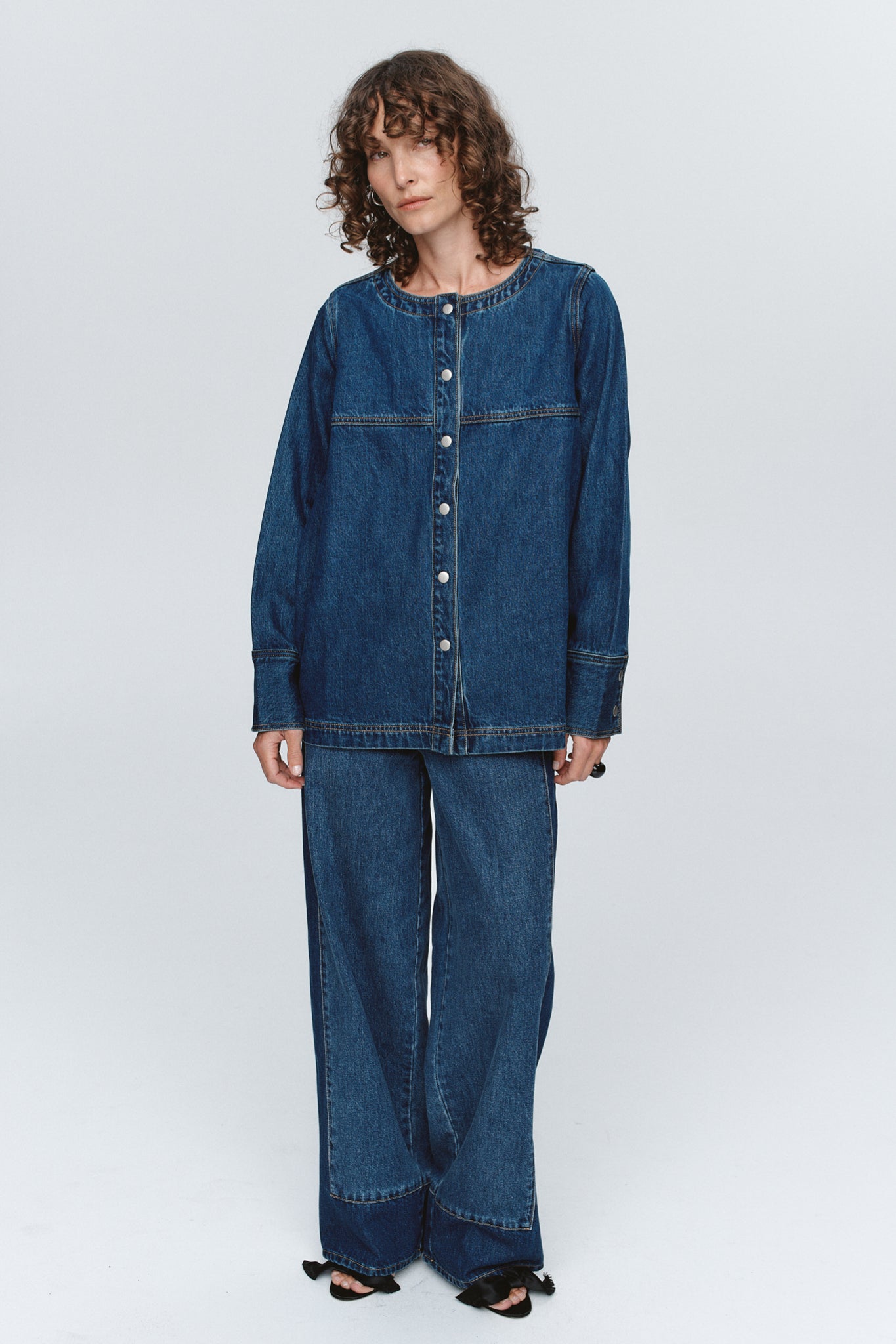 Marle Seam Shirt // Washed Indigo