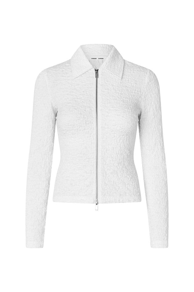Samsøe Samsøe Sadaisy Zip Blouse // White
