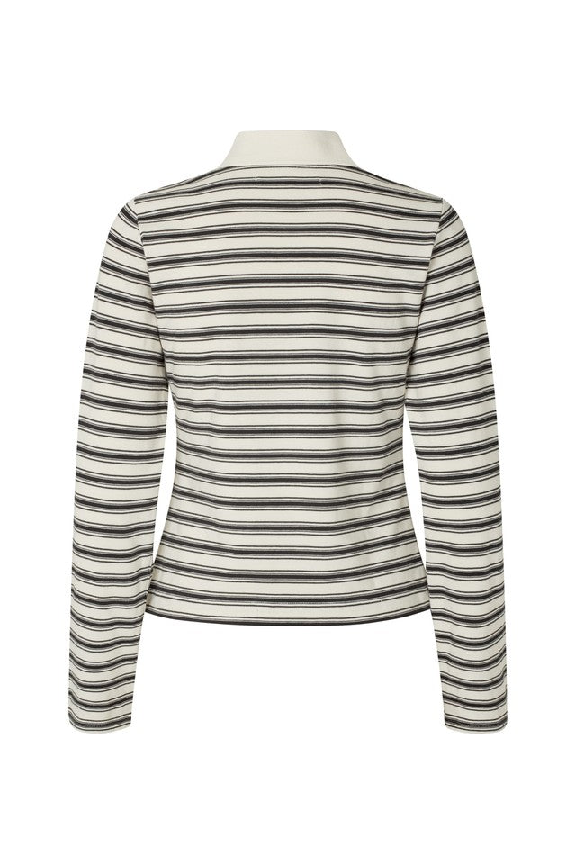 Samsøe Samsøe Sadonell LS Polo // Egret Stripe