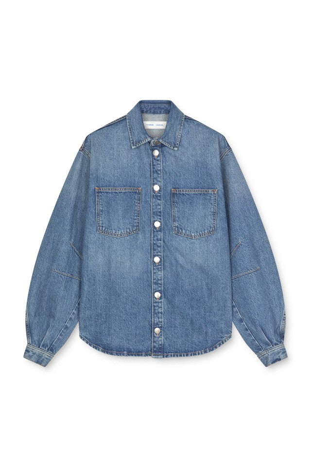 Samsøe Samsøe Saharp Seam Shirt // Sephia Blue