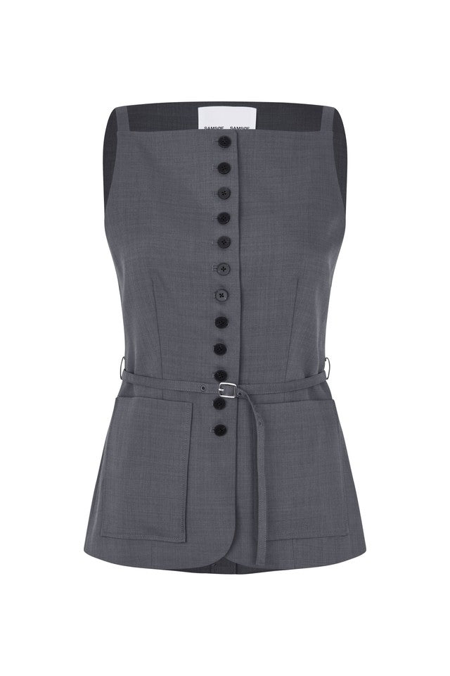 Samsøe Samsøe Sahelly Vest // Dark Grey