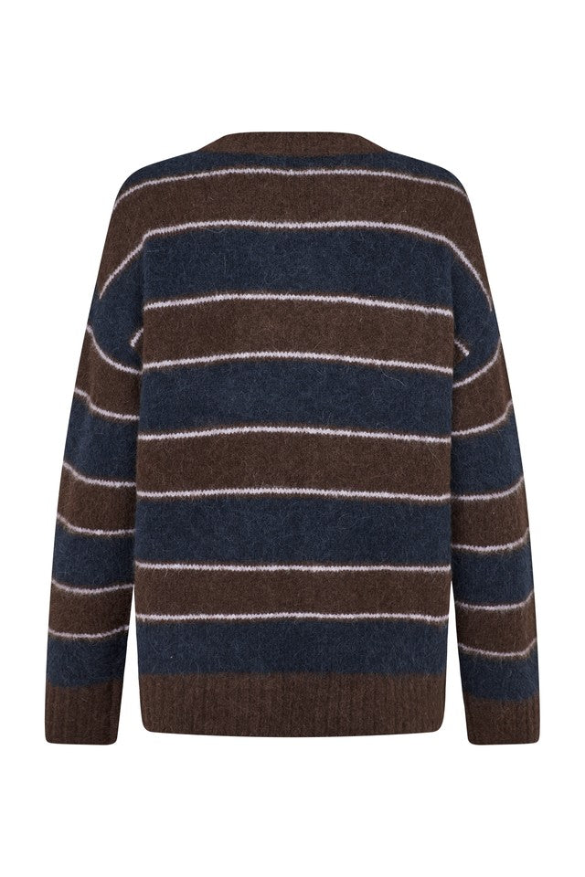 Samsøe Samsøe Sajeanne Sweater // Black Coffee Stripe