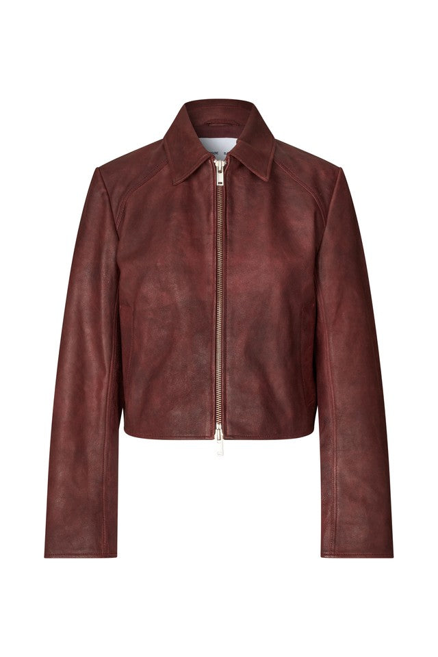 Samsøe Samsøe Sashiva Leather Jacket // Fudge