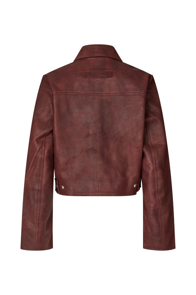 Samsøe Samsøe Sashiva Leather Jacket // Fudge