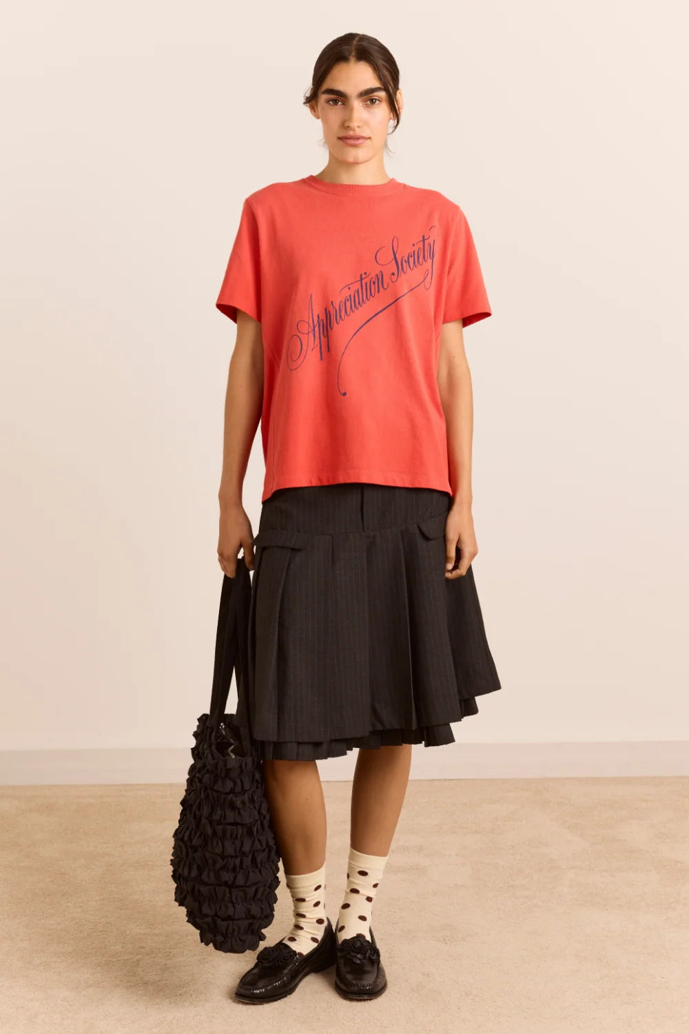 Damson Madder Savannah Double Layered Skirt // Pinstripe