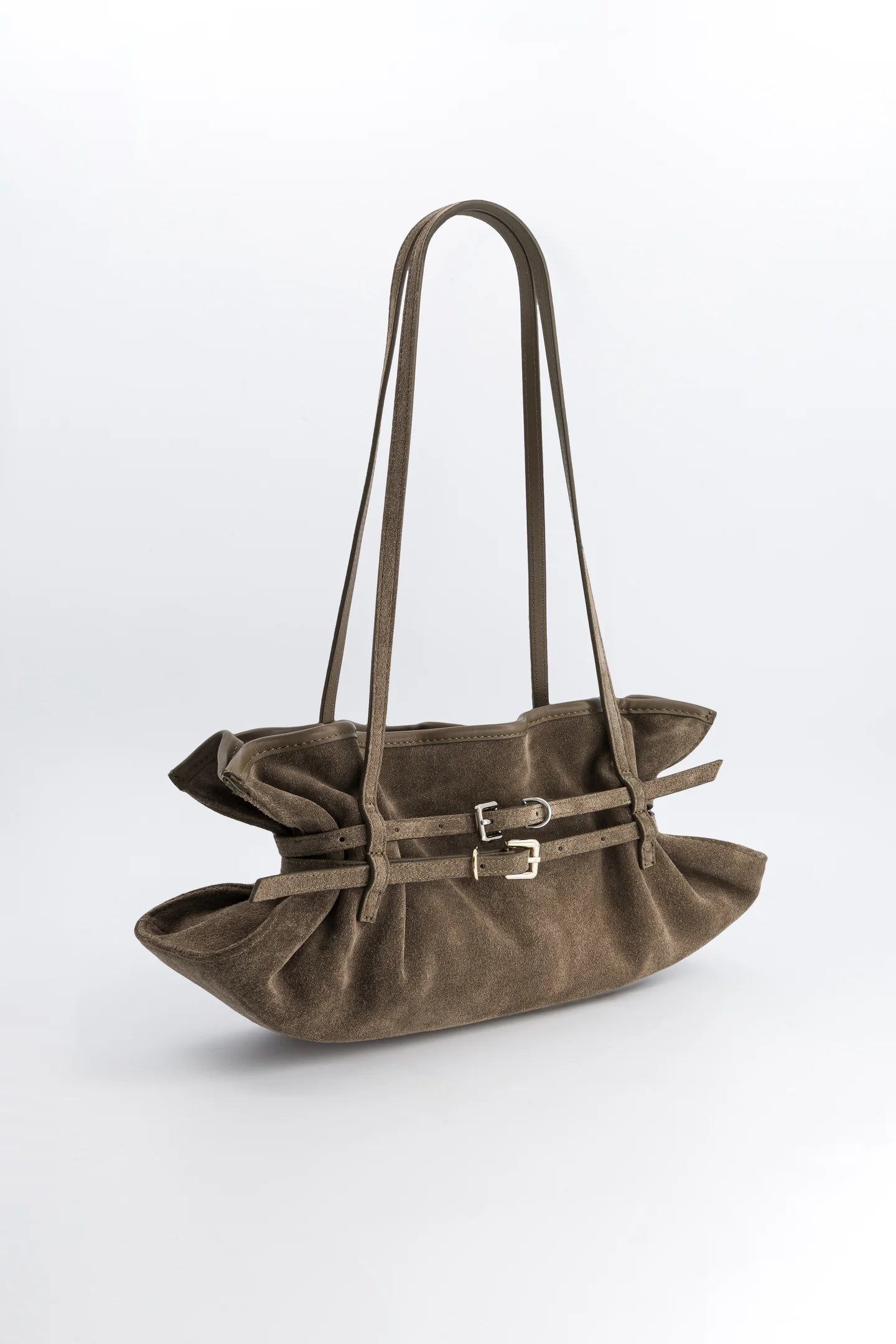 Justine Clenquet Sidney Evening Bag // Clay Suede