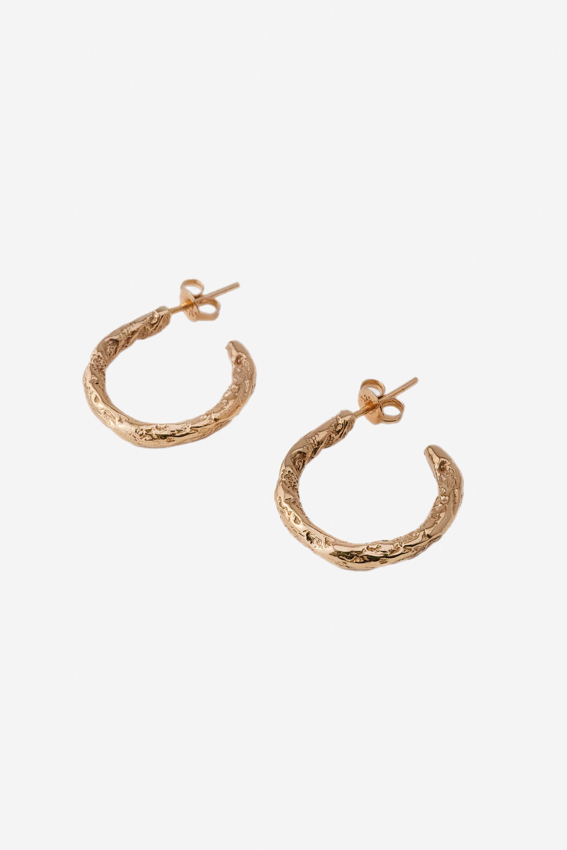 Tilda Small Stoned Hoops // Gold Plated