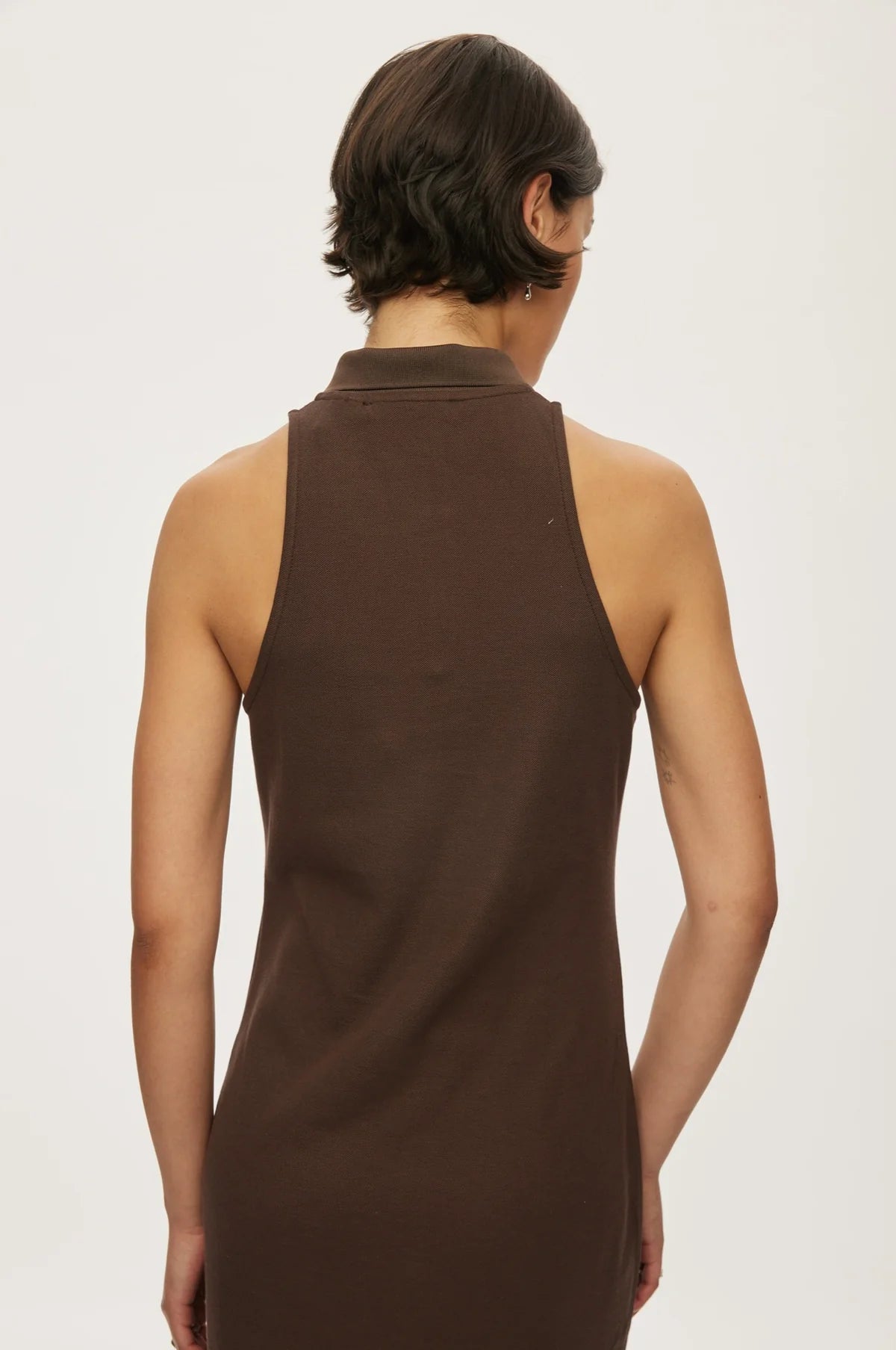 Oval Square Sunny Polo Dress // Dark Oak