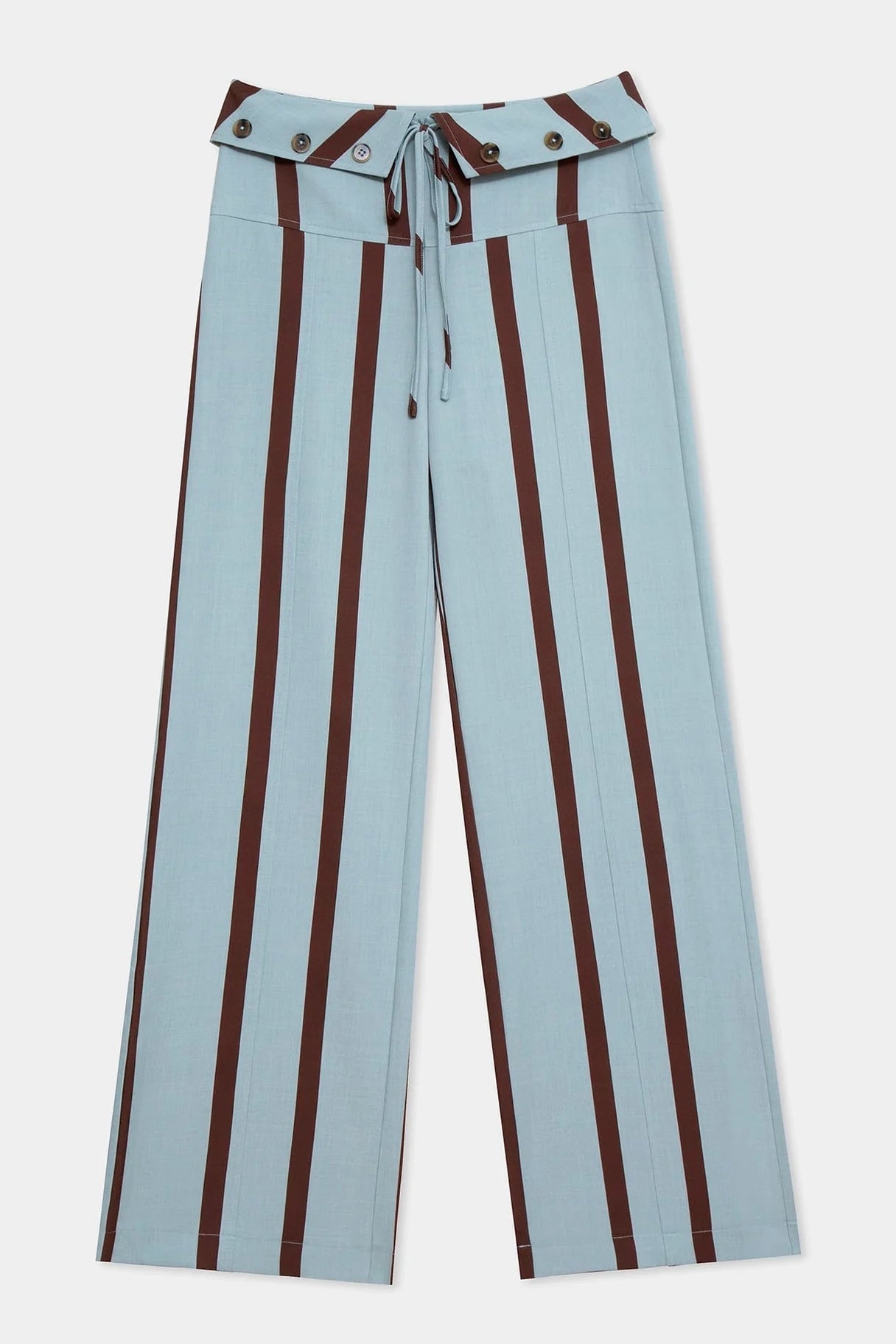 Laagam Tashi Striped Flow Pants // Turquoise