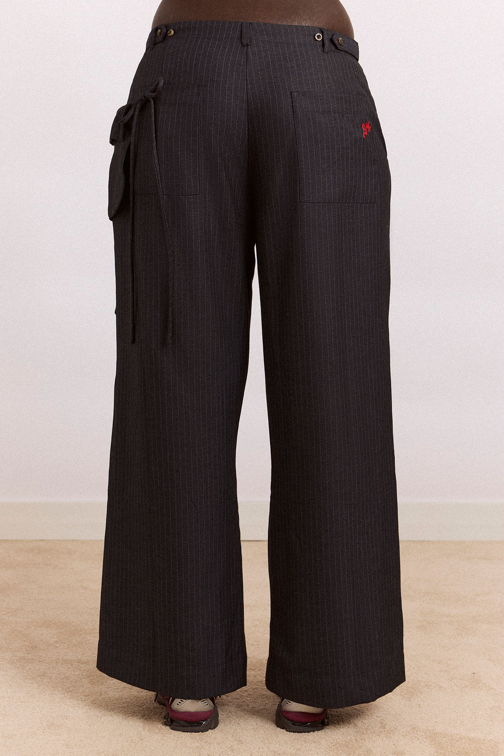 Damson Madder Tatianna Trouser // Pinstripe Navy