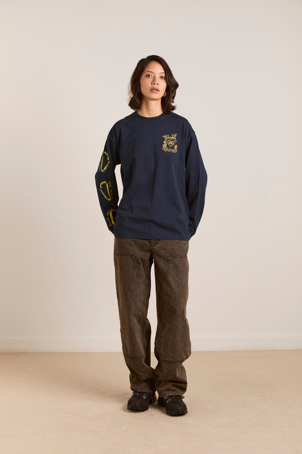 Damson Madder The Rambler L/S Tee // Navy