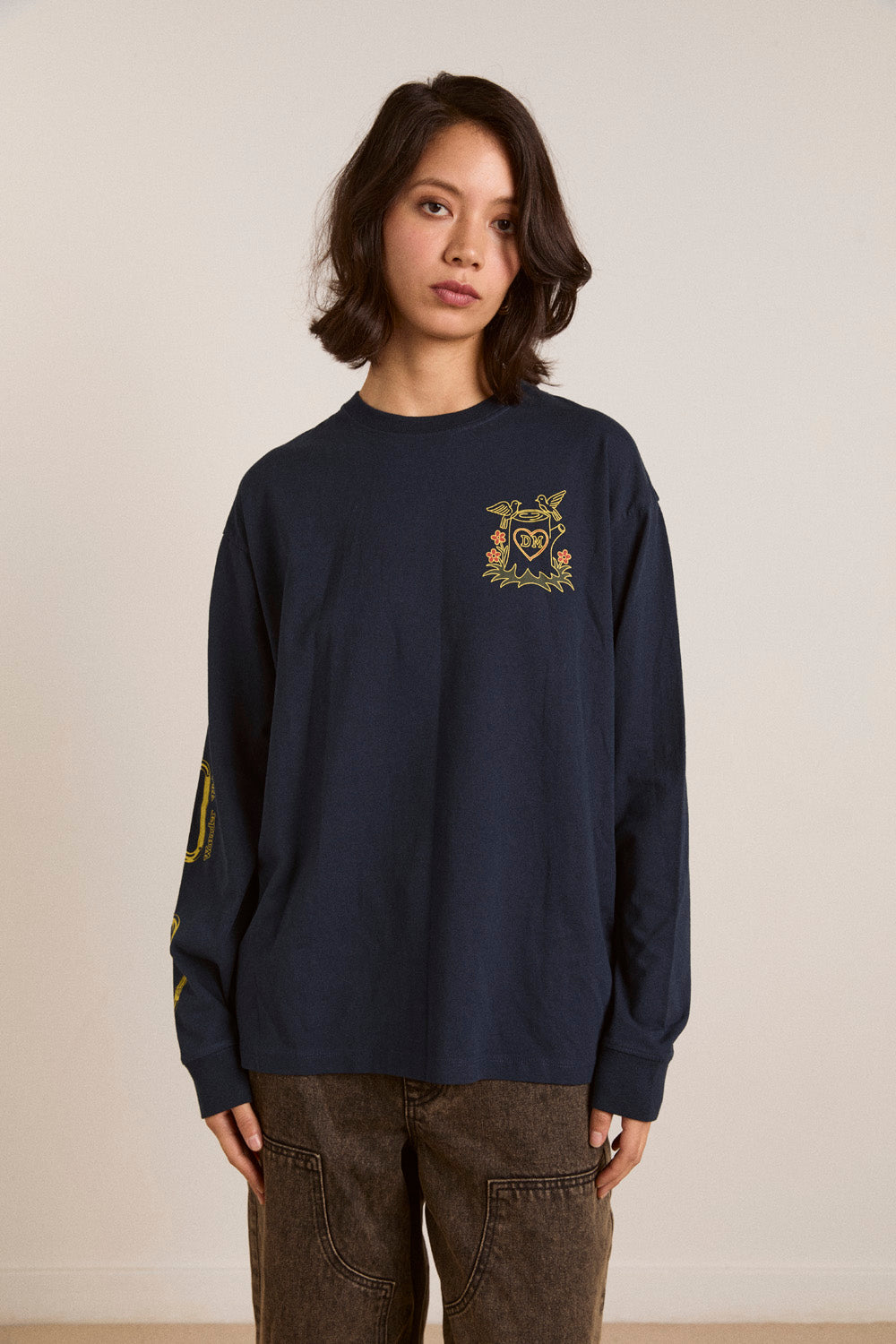 Damson Madder The Rambler L/S Tee // Navy