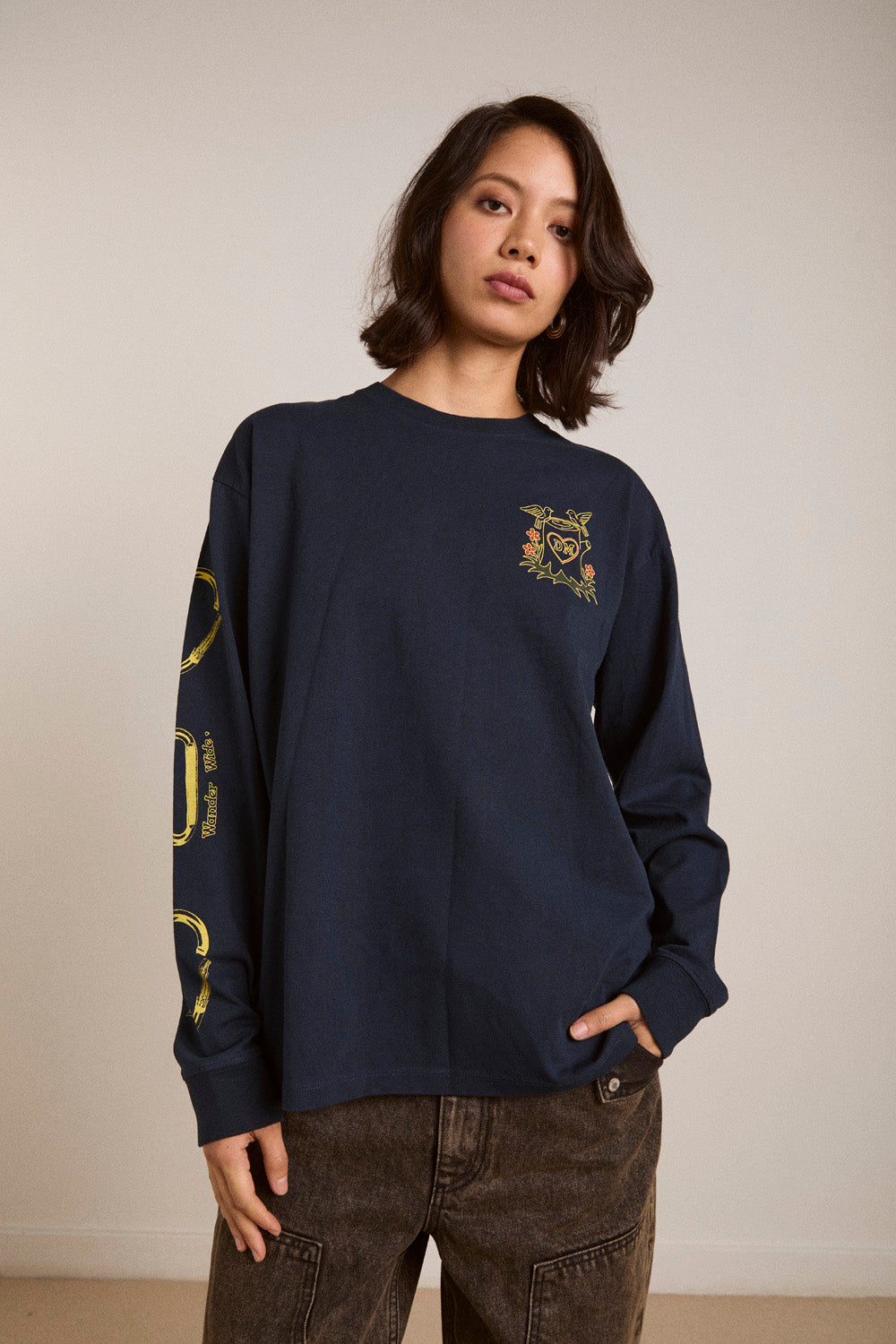 Damson Madder The Rambler L/S Tee // Navy