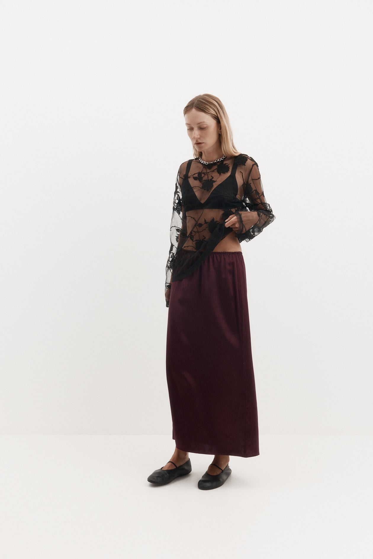 Harris Tapper Frances Top // Black Rose