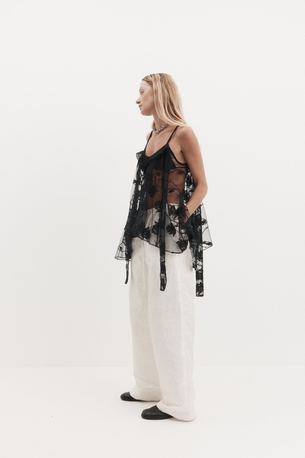 Harris Tapper Drew Trouser // Ivory Rose